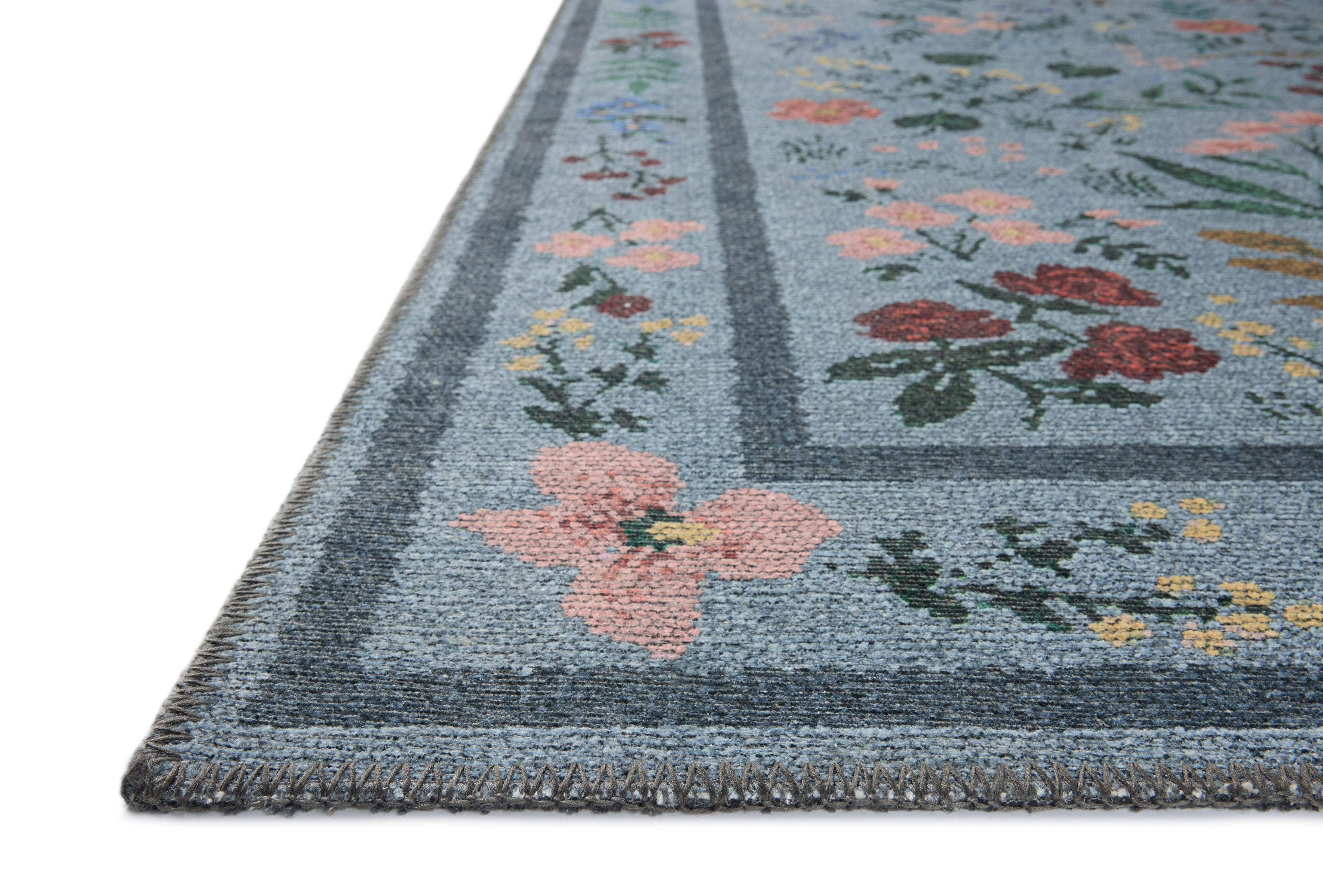 Rifle Paper Co. x Loloi Wildwood Blue Rug RUGS-patterned Loloi