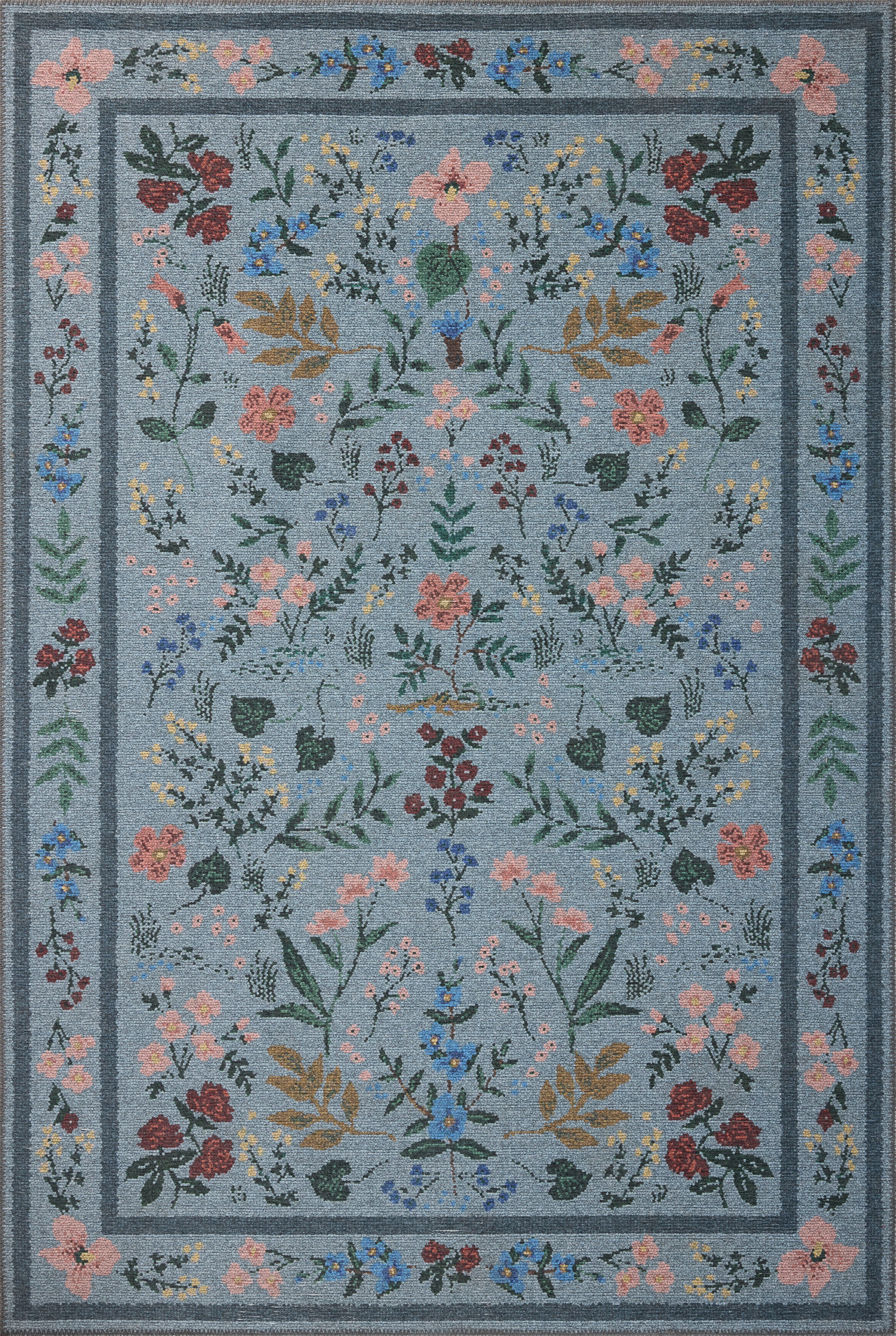 Rifle Paper Co. x Loloi Wildwood Blue Rug RUGS-patterned Loloi