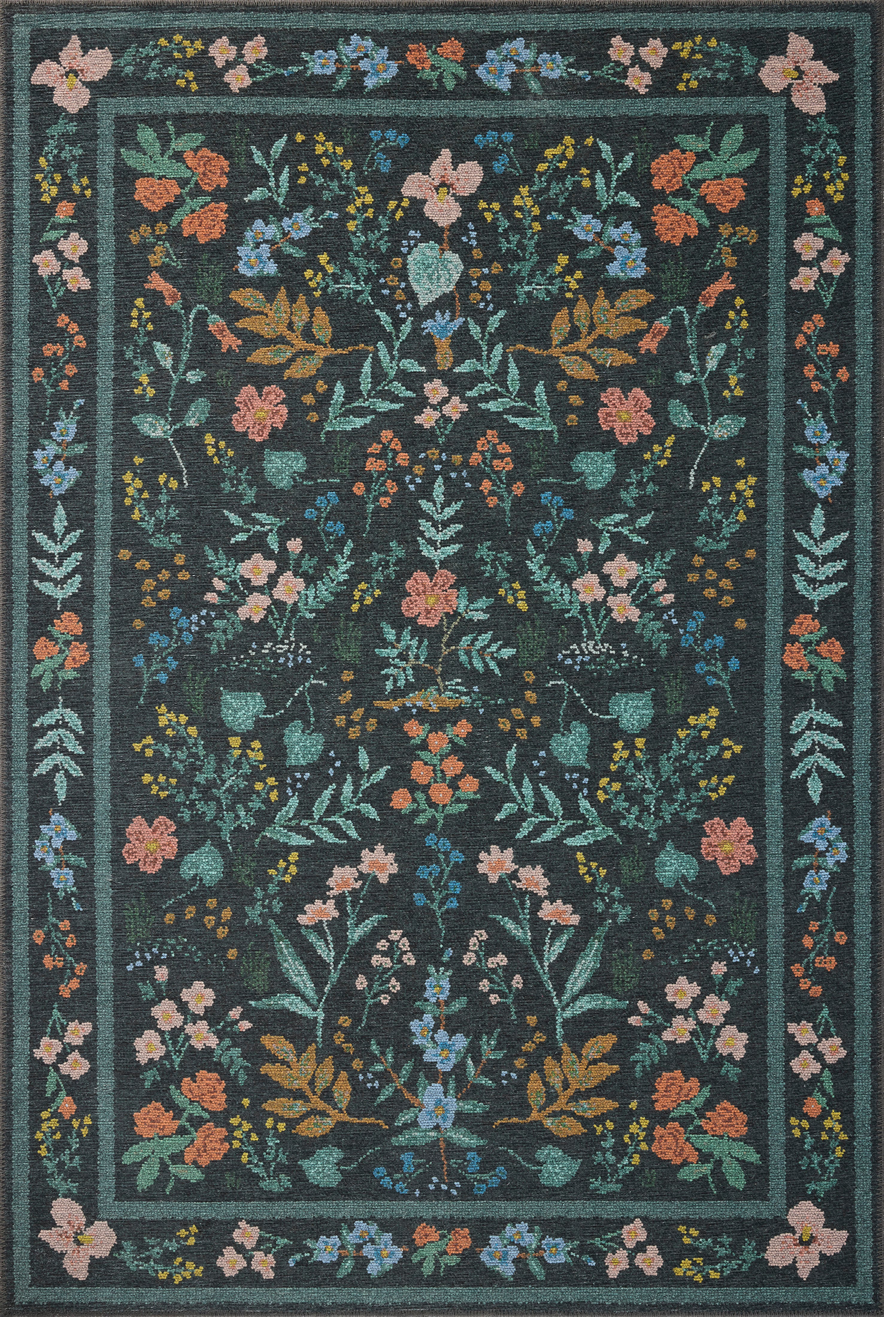 Rifle Paper Co. x Loloi Wildwood Charcoal Rug RUGS-patterned Loloi
