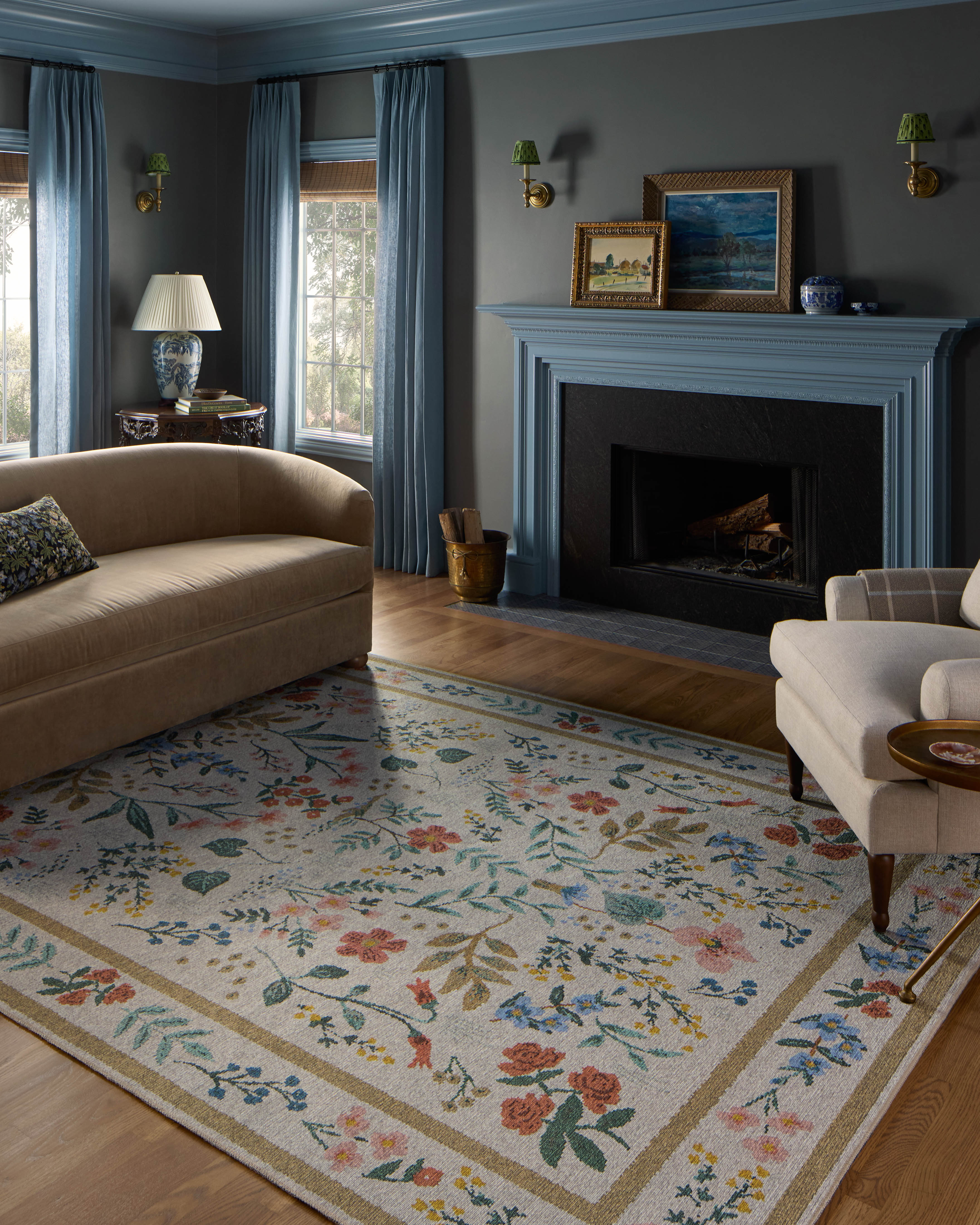 Rifle Paper Co. x Loloi Wildwood Cream Rug RUGS-patterned Loloi