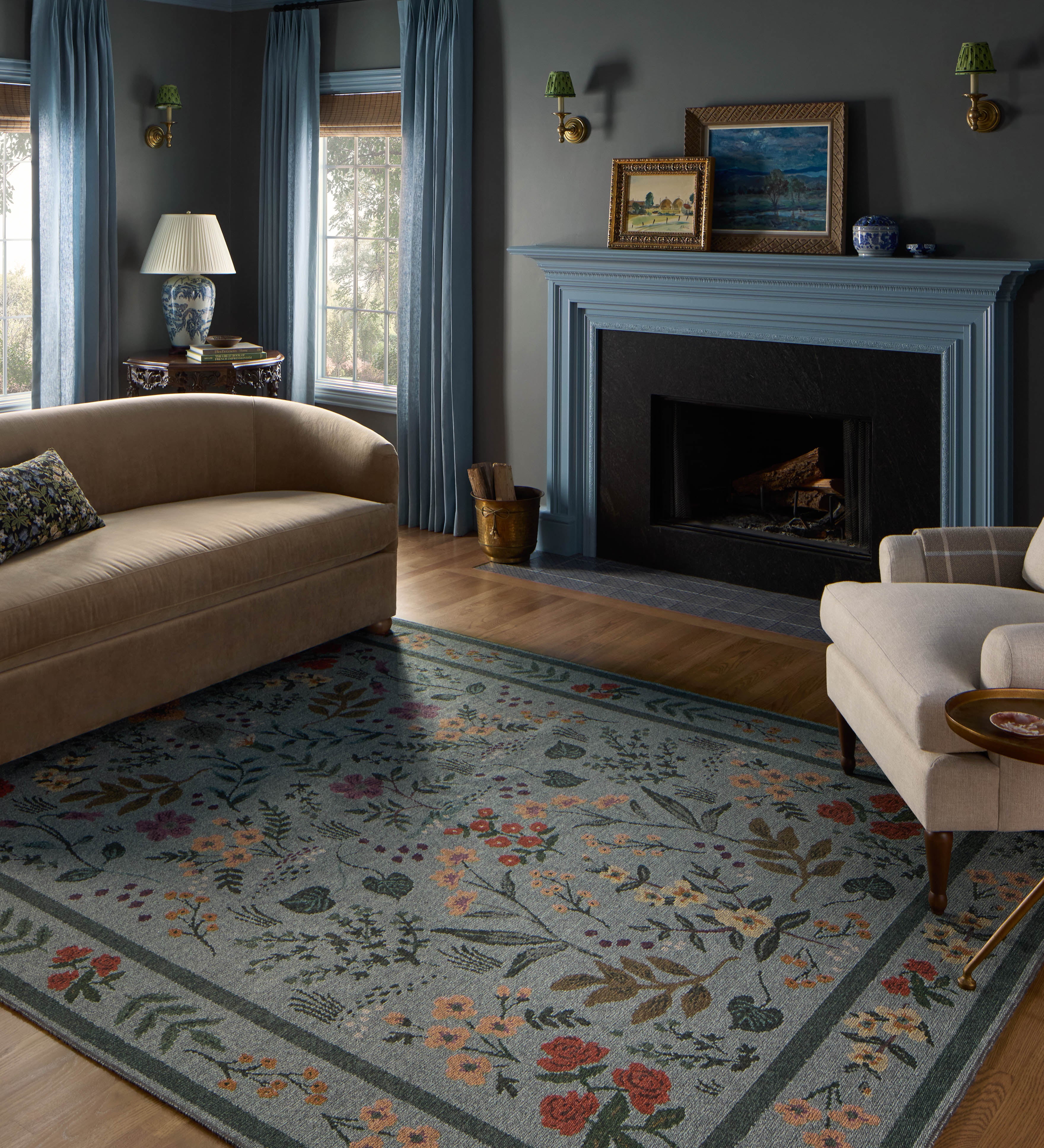 Rifle Paper Co. x Loloi Wildwood Sage Rug RUGS-patterned Loloi