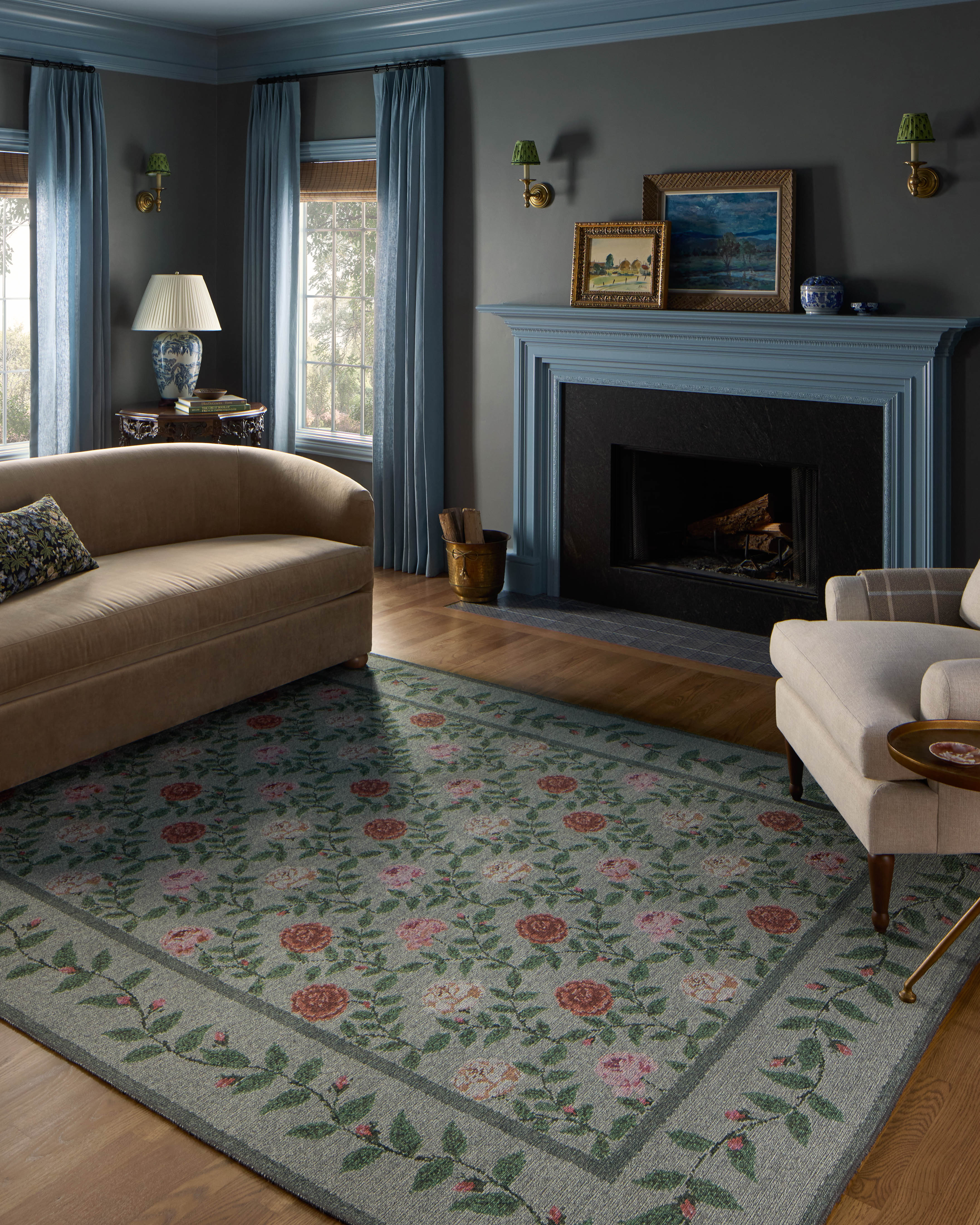 Rifle Paper Co. x Loloi Wildwood Green Rug RUGS-patterned Loloi
