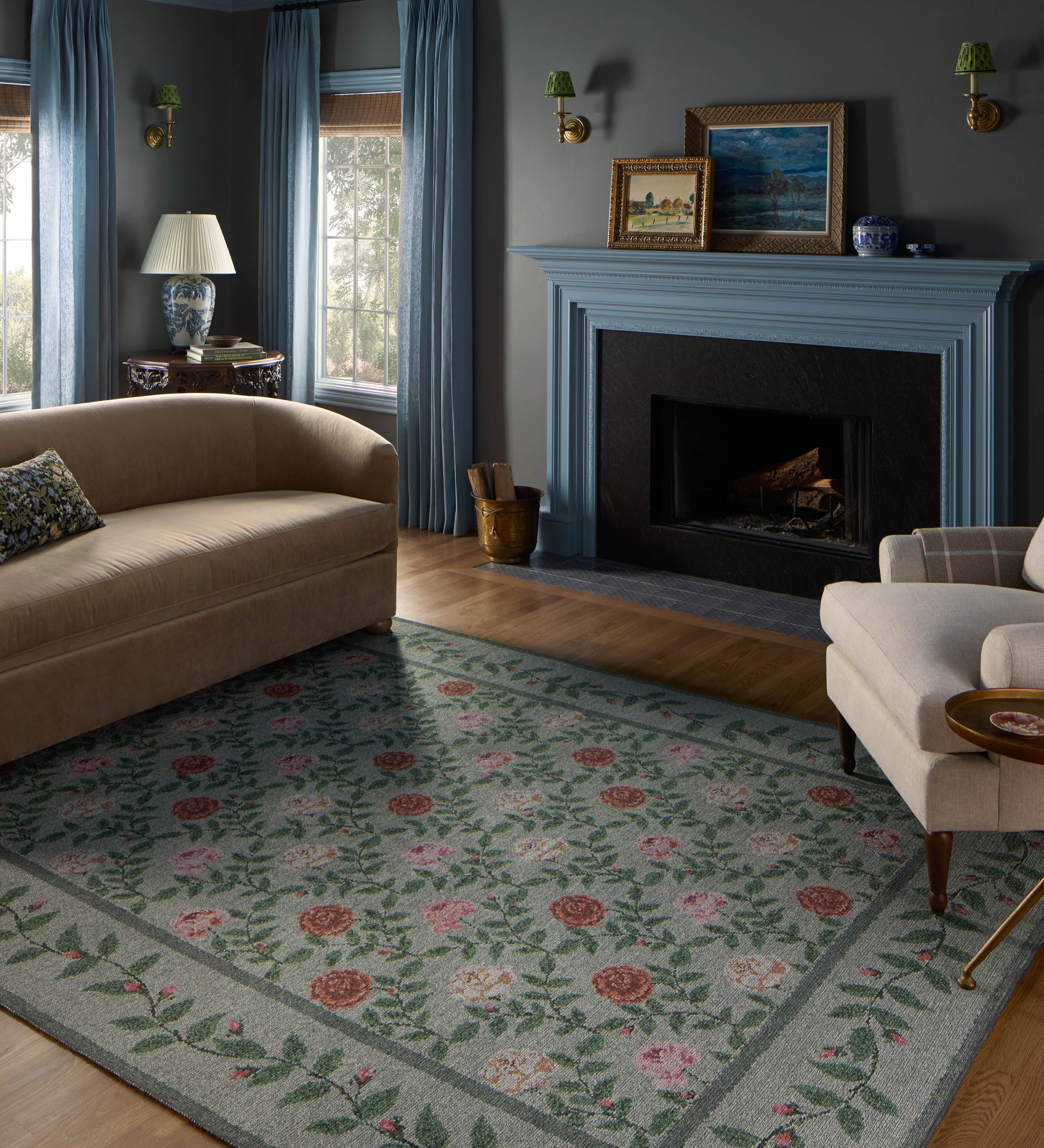Rifle Paper Co. x Loloi Wildwood Green Rug RUGS-patterned Loloi