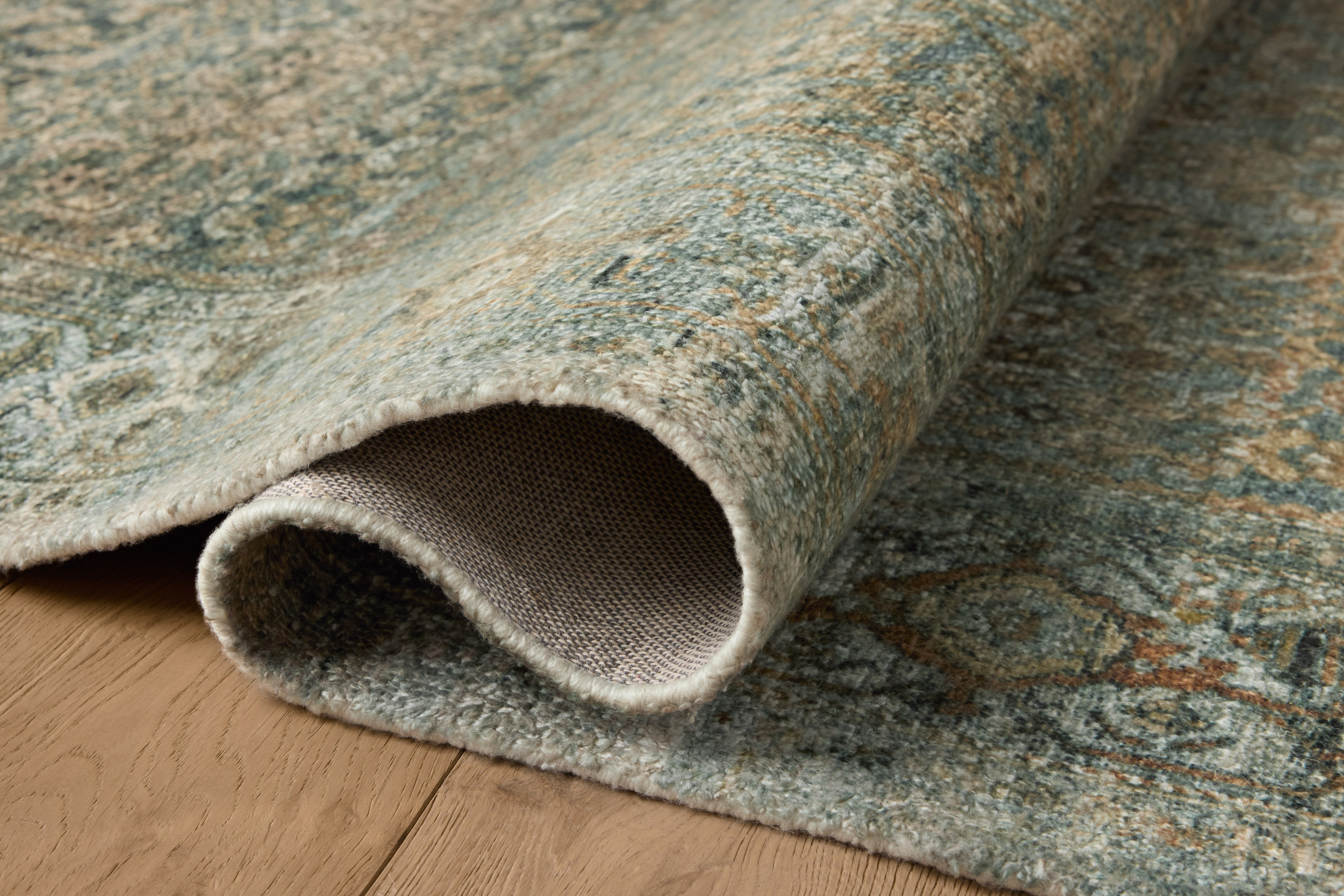 Magnolia Home by Joanna Gaines x Loloi Wimberly Lagoon / Wheat Rug RUGS - synthetic Loloi