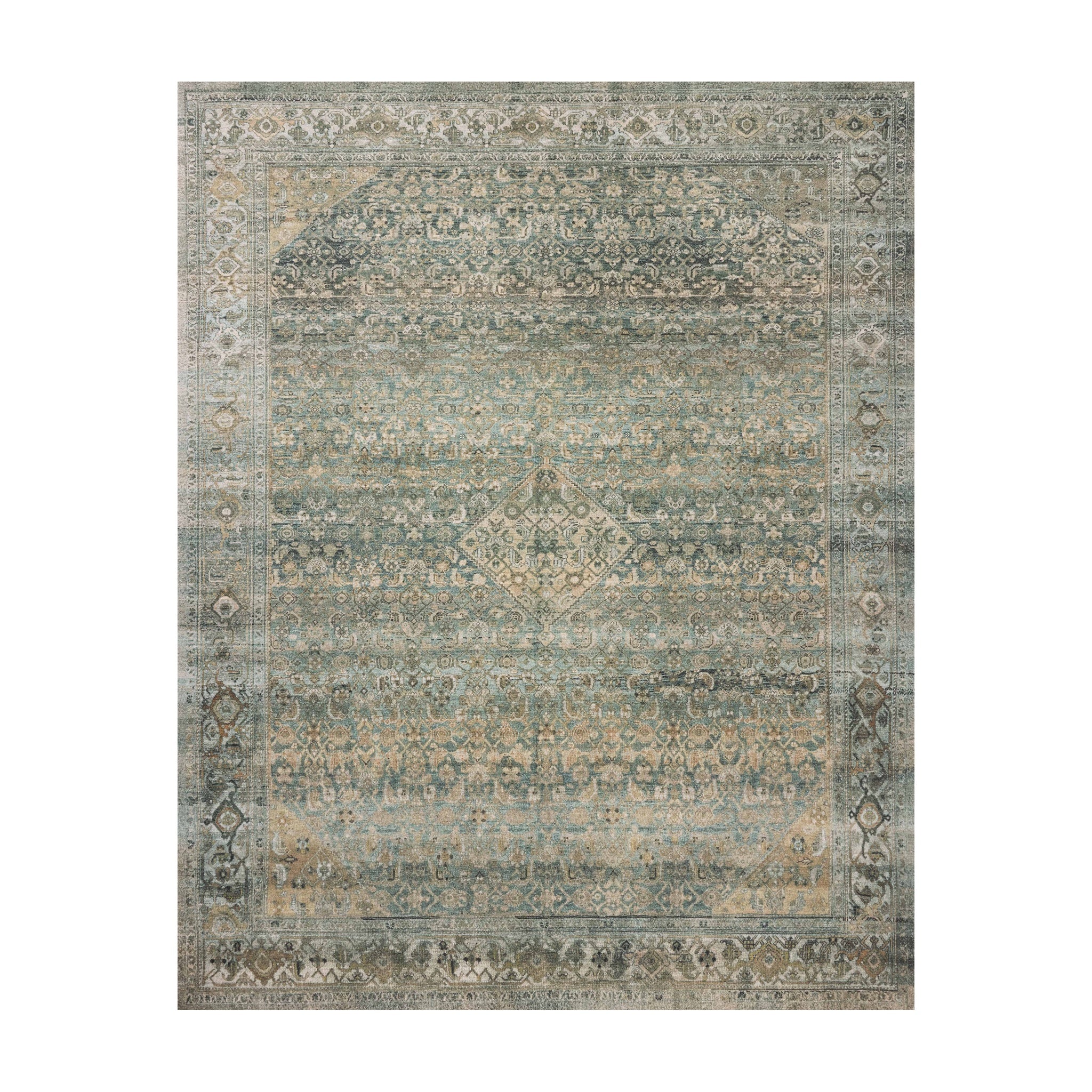 Joanna Gaines x Loloi Wimberly Lagoon / Wheat Rug RUGS - synthetic Loloi 18" x 18"