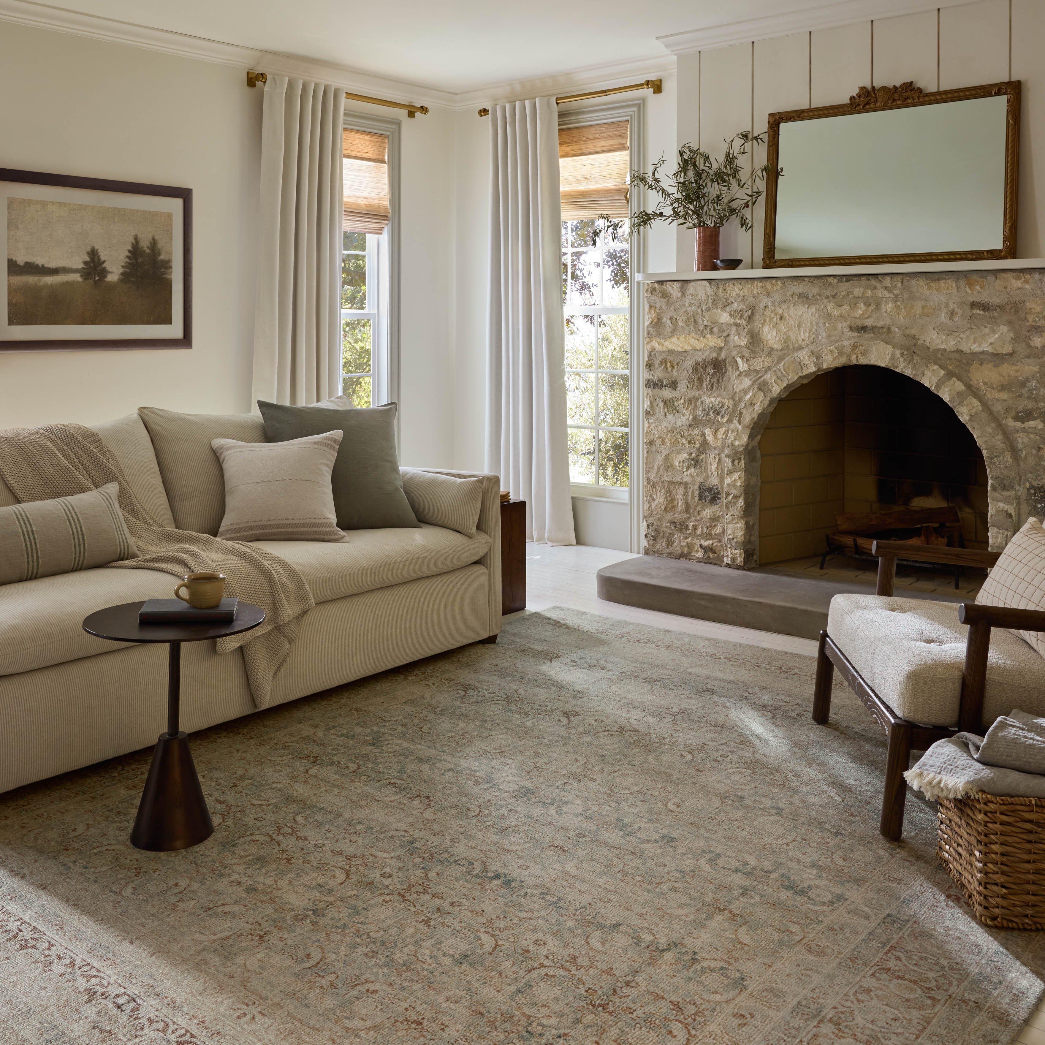 Magnolia Home by Joanna Gaines x Loloi Wimberly Sky / Copper Rug RUGS - synthetic Loloi
