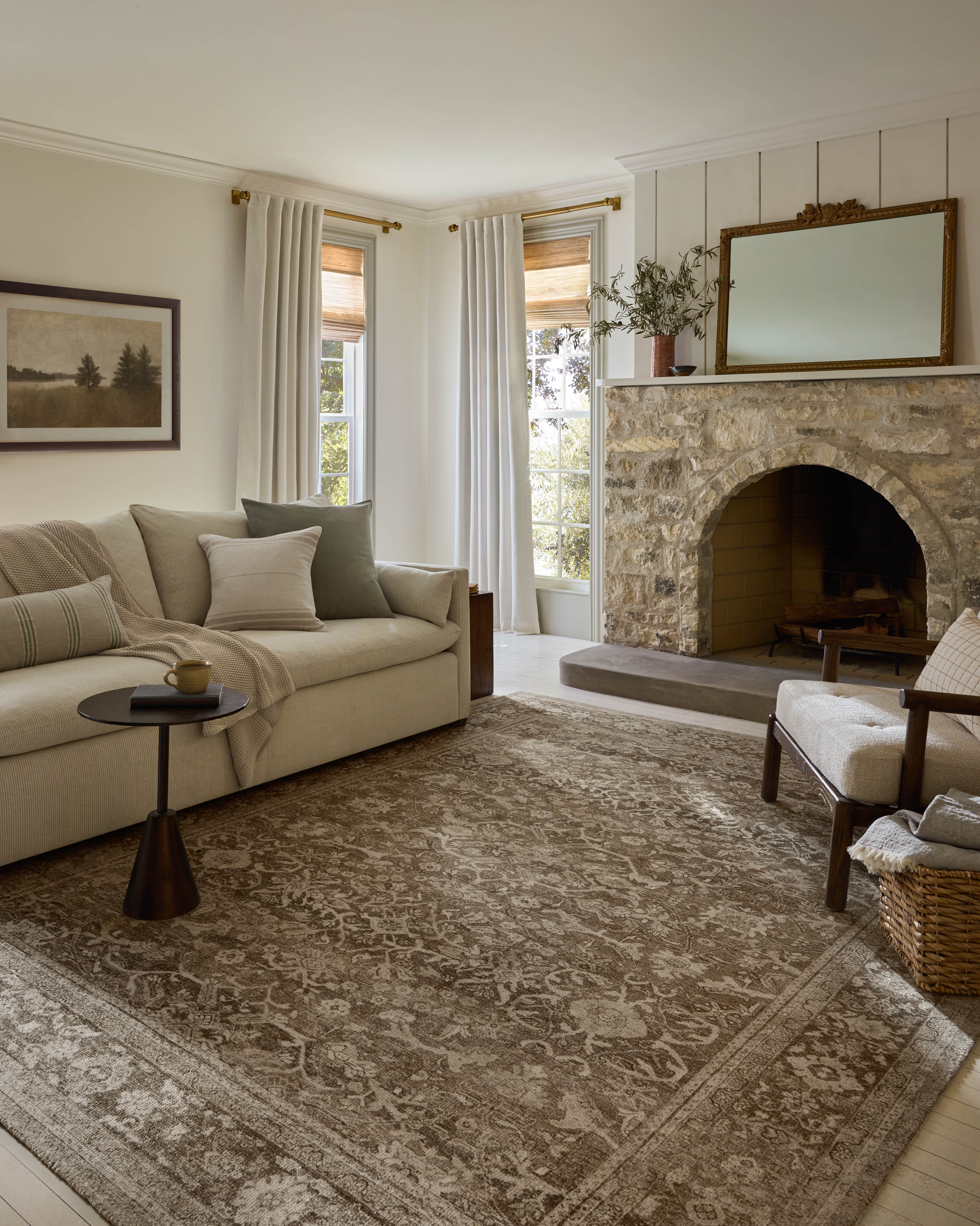 Magnolia Home by Joanna Gaines x Loloi Wimberly Bark / Ivory Rug RUGS - synthetic Loloi