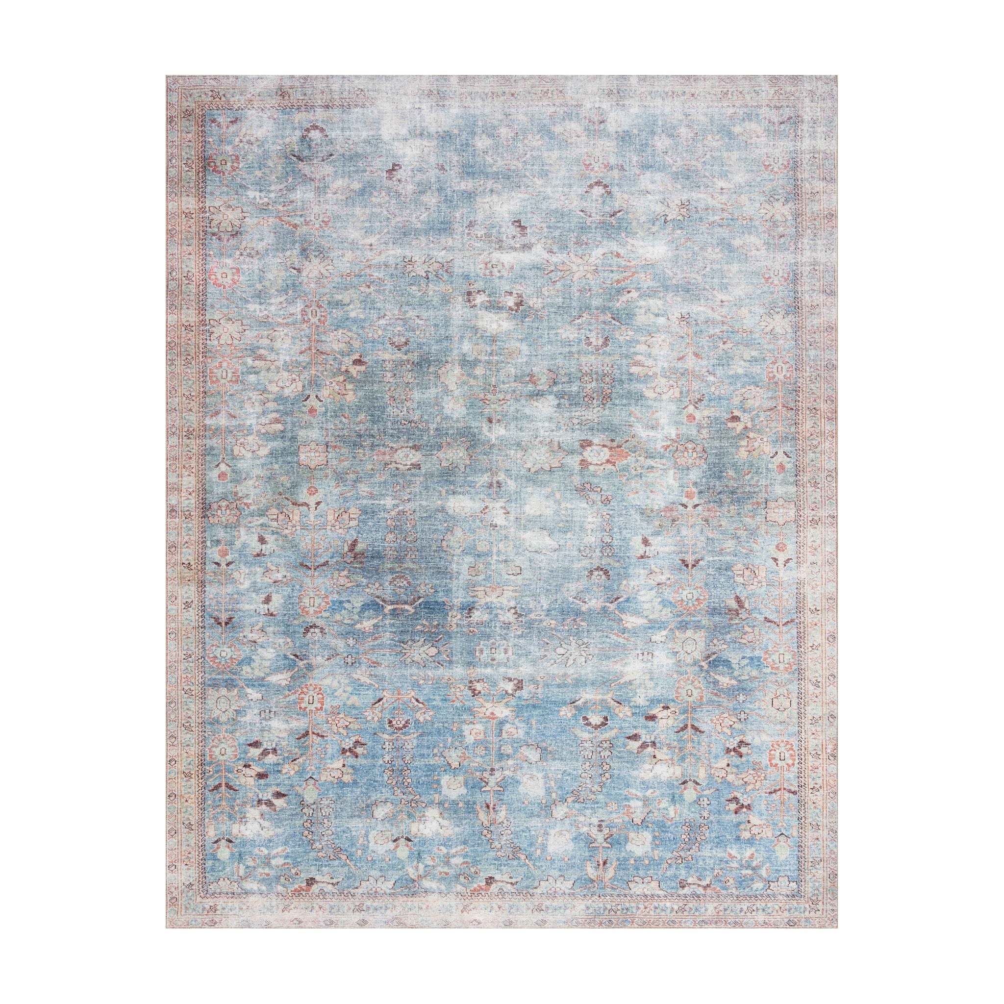 Loloi Wynter Teal / Multi Rug RUGS - synthetic Loloi 18" x 18"