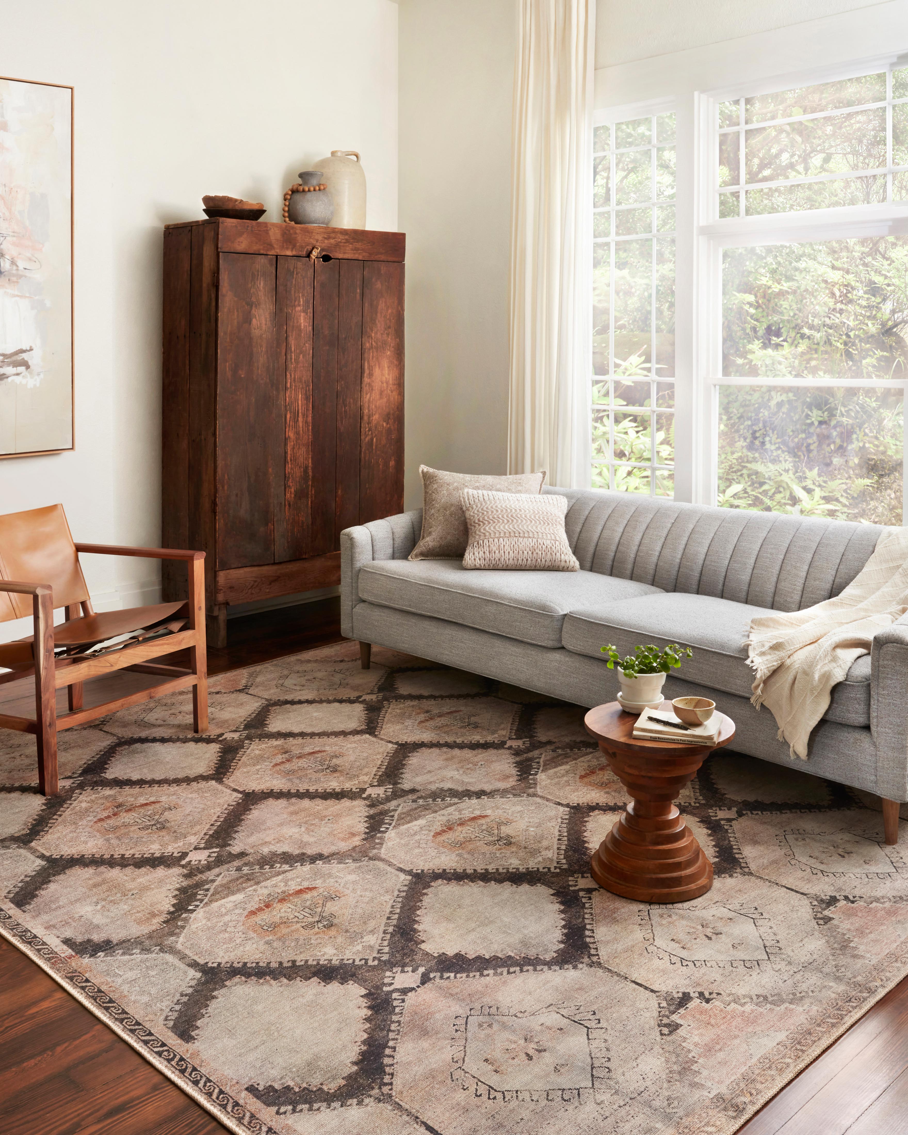 Loloi Wynter Graphite / Blush Rug 2-RUGS - patterned Loloi