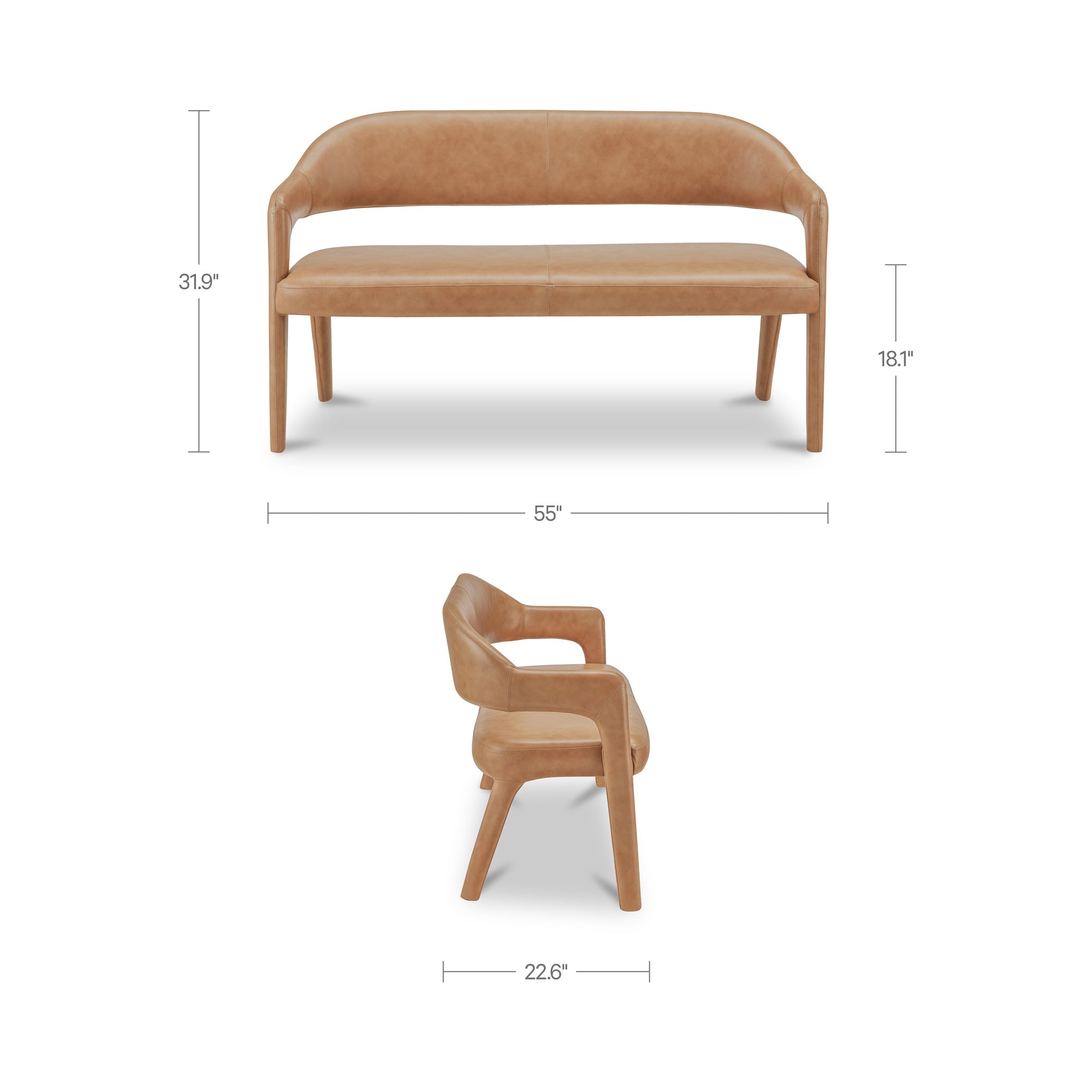 Martens Dining Bench FURNITURE - dining bench Moe's Furniture