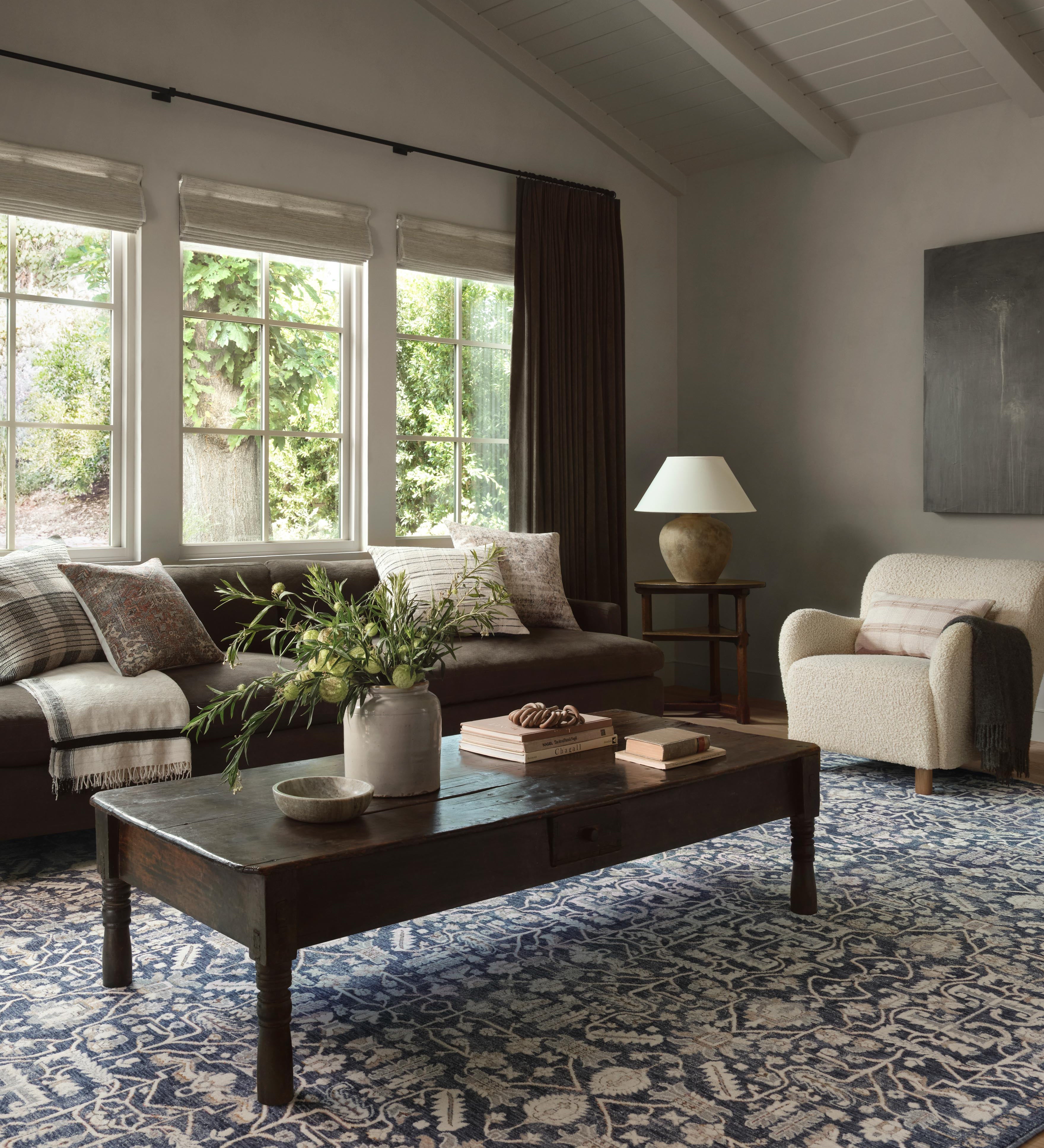 Amber Lewis x Loloi Zuma Blue / Ivory Rug 2-RUGS - patterned Loloi