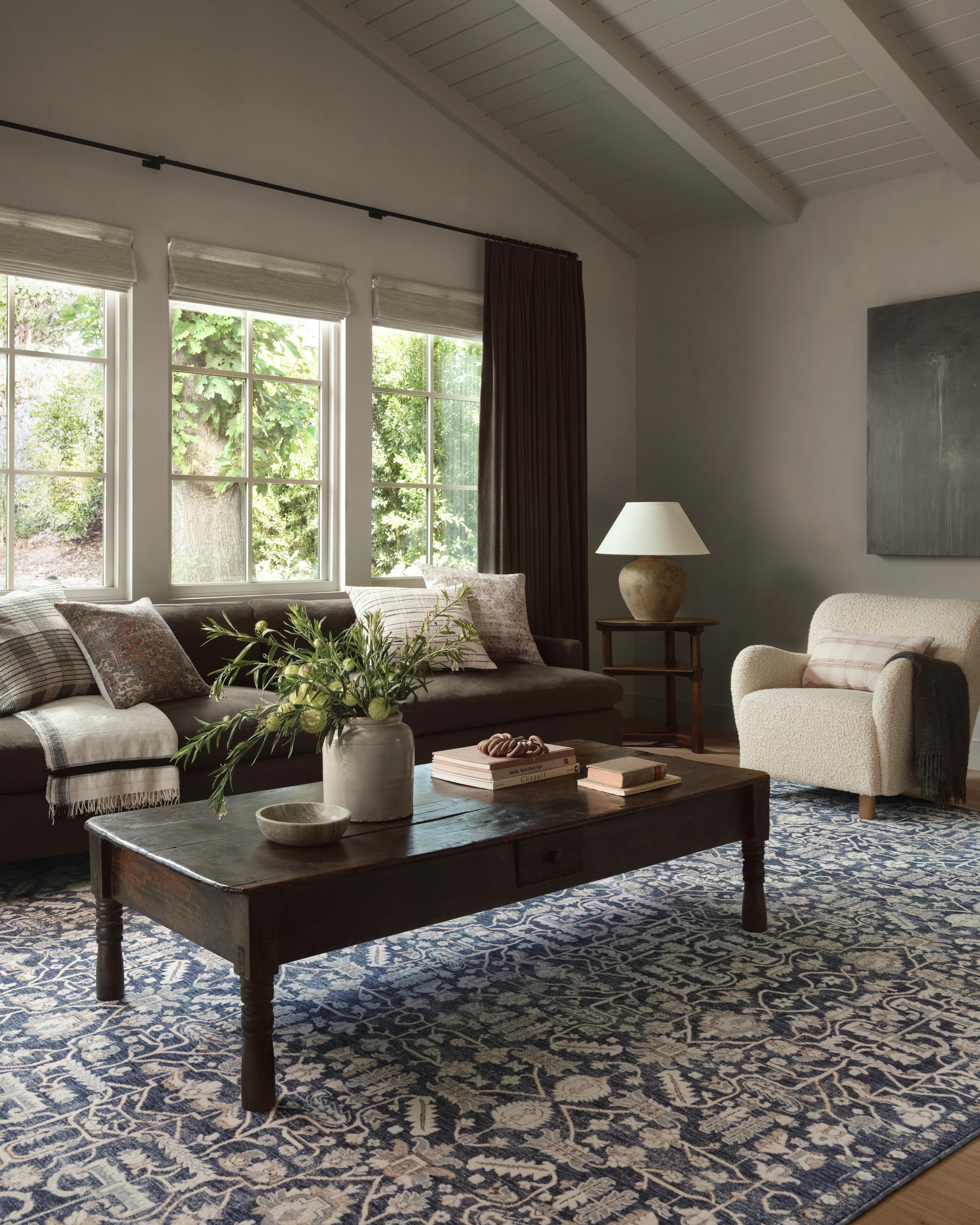 Amber Lewis x Loloi Zuma Blue / Ivory Rug 2-RUGS - patterned Loloi