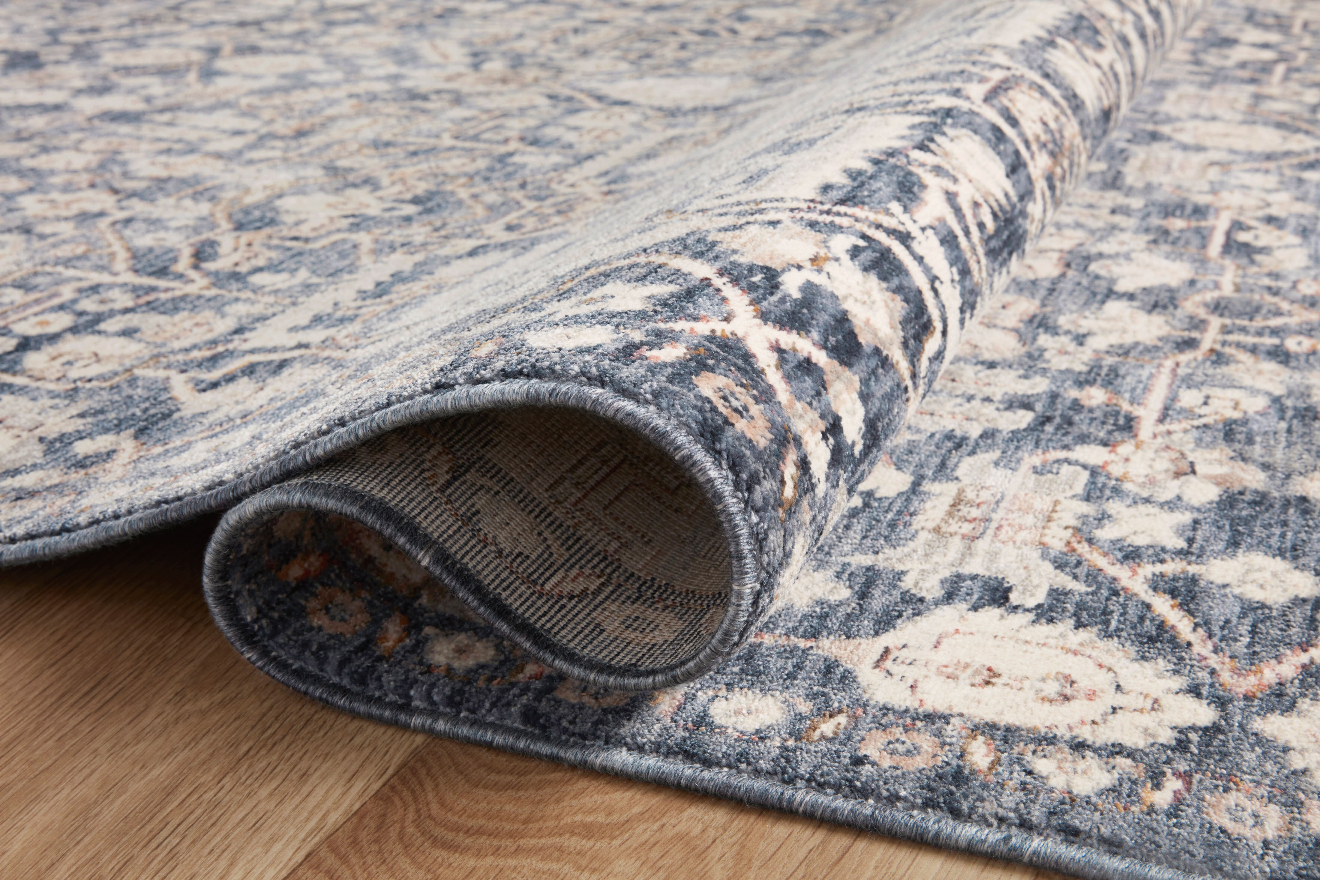 Amber Lewis x Loloi Zuma Blue / Ivory Rug 2-RUGS - patterned Loloi