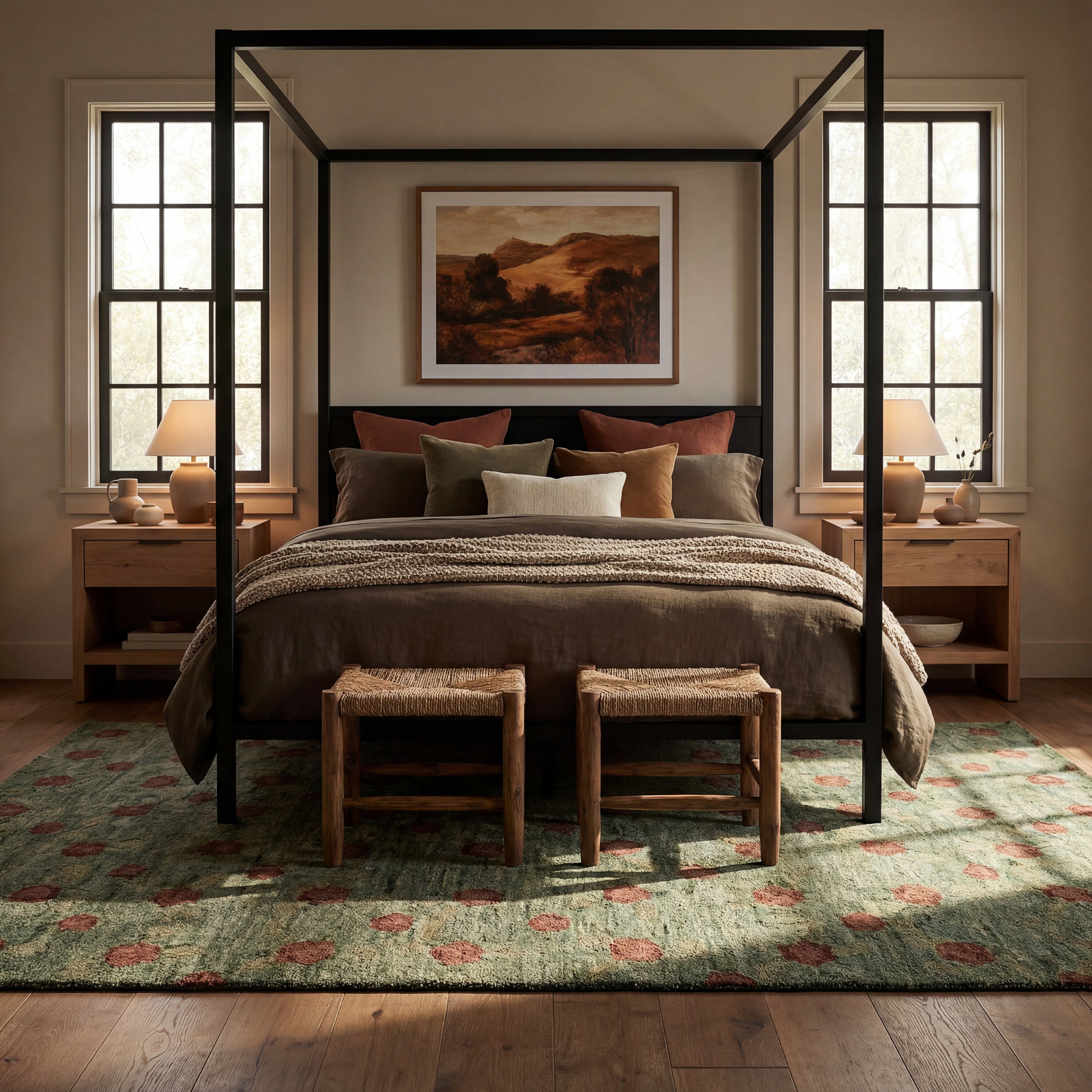 Genevive Modern Floral Wool Rug RUGS - wool Dash & Albert