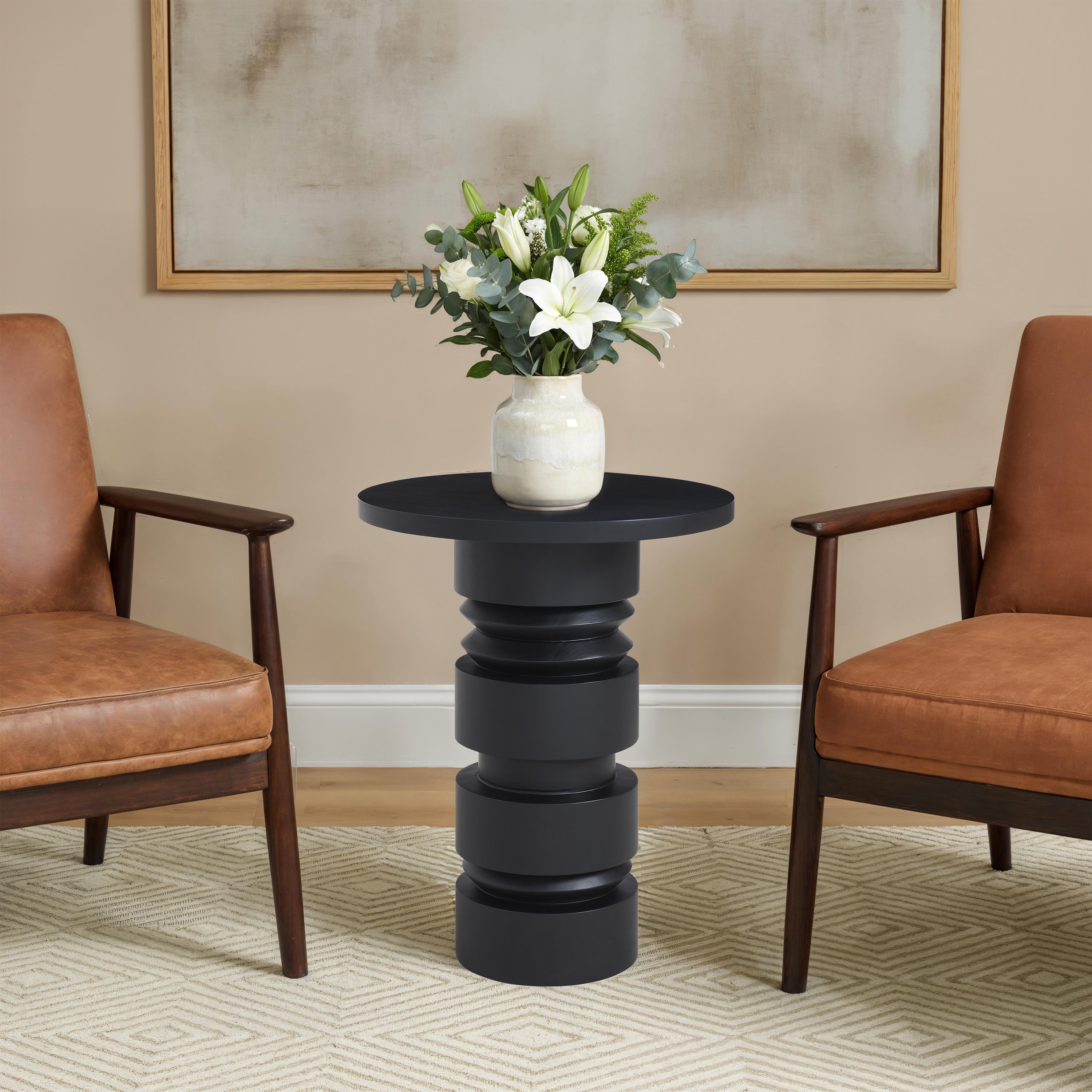 Talbot Mango Wood Side Table FURNITURE - side table Renwil