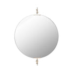 Amaranthe Round Accent Mirror MIRROR - Accent Mirror Surya Antiqued Metallic - Silver 34"