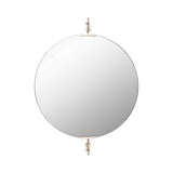 Amaranthe Round Accent Mirror MIRROR - Accent Mirror Surya Antiqued Metallic - Silver 34"