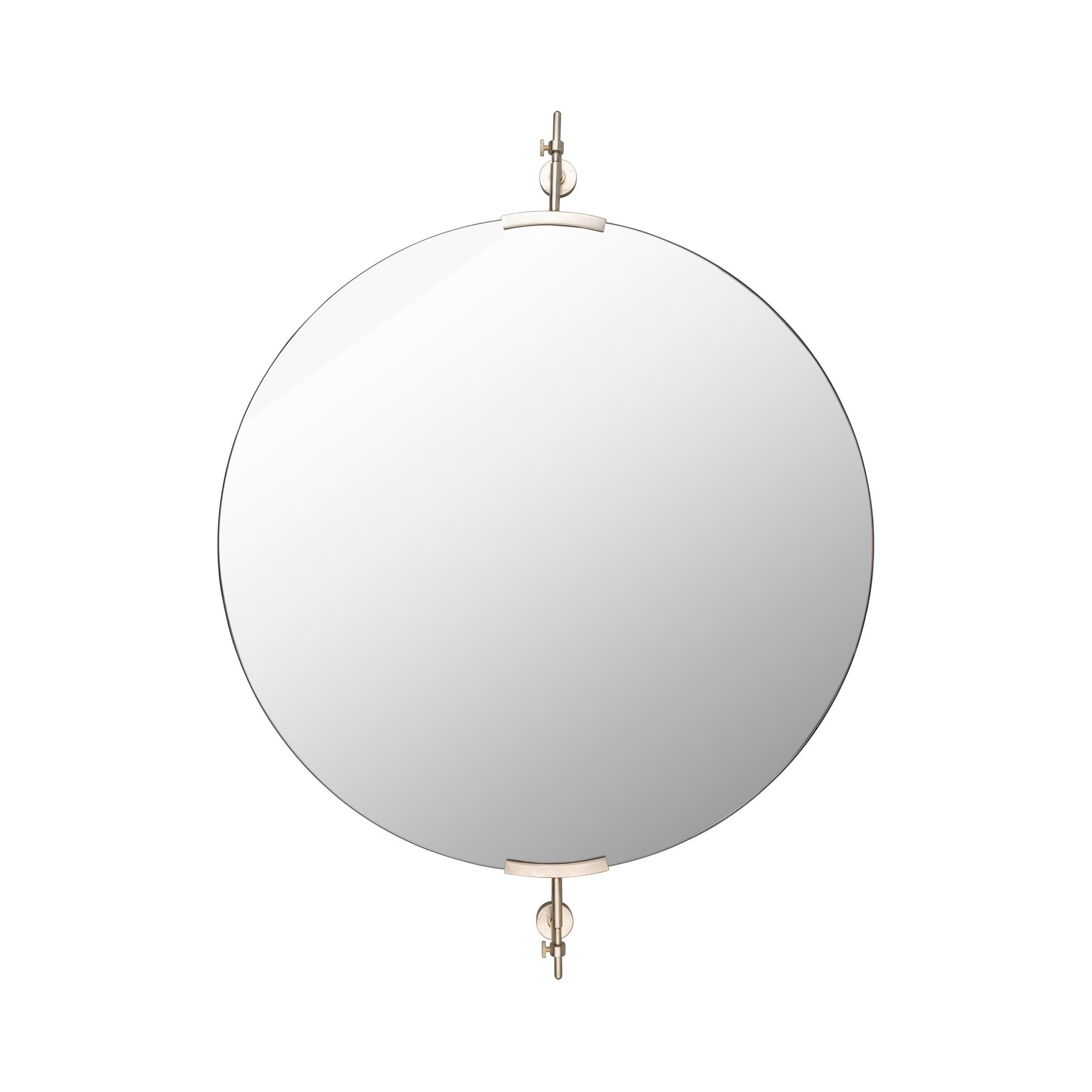 Amaranthe Round Accent Mirror MIRROR - Accent Mirror Surya Antiqued Metallic - Silver 34"