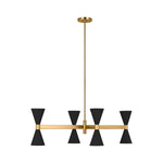 Albertine Linear Chandelier LIGHTING - chandelier Visual Comfort Midnight Black
