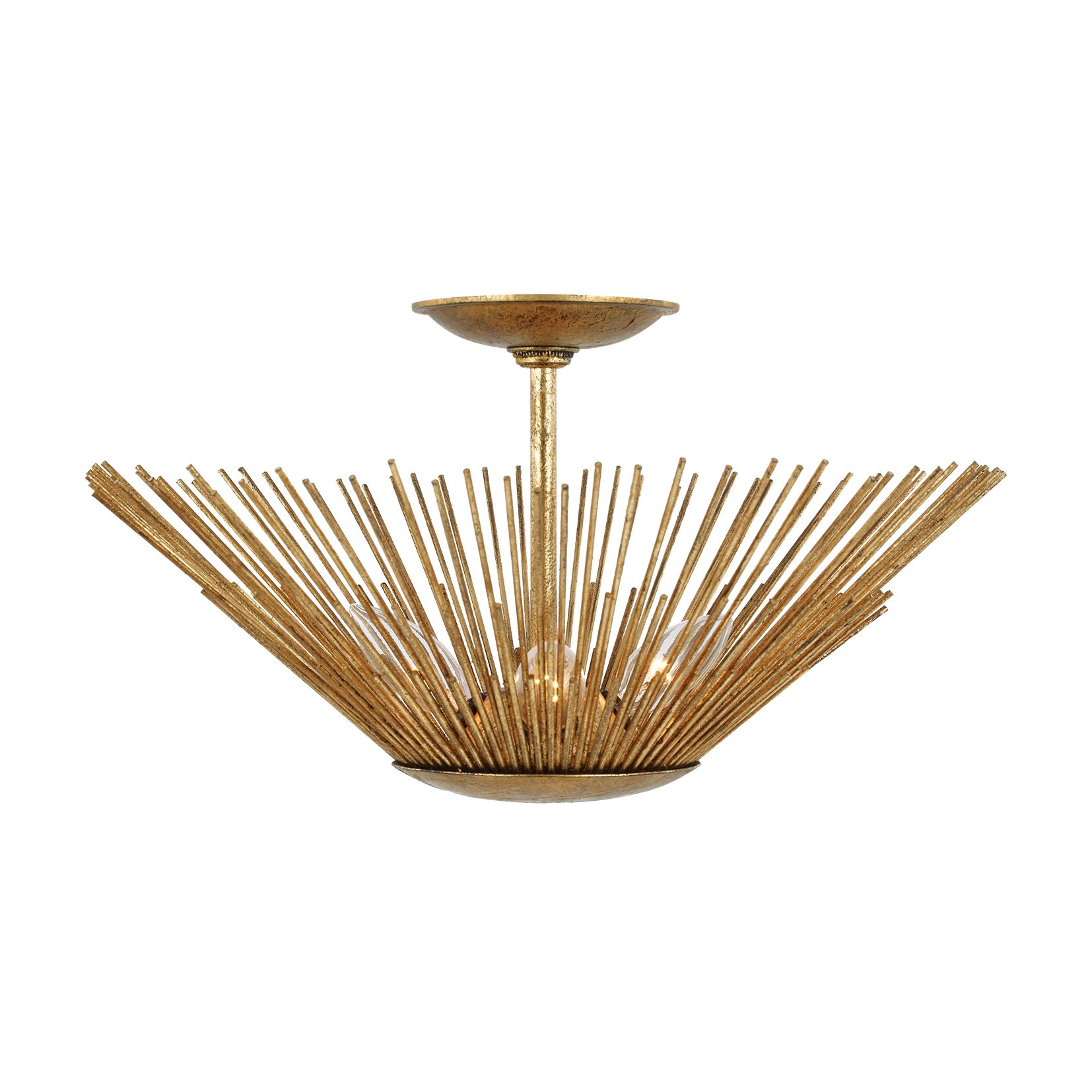 Helios Large Semi-Flush Mount LIGHTING - flush mount Visual Comfort - Studio Antique Gild