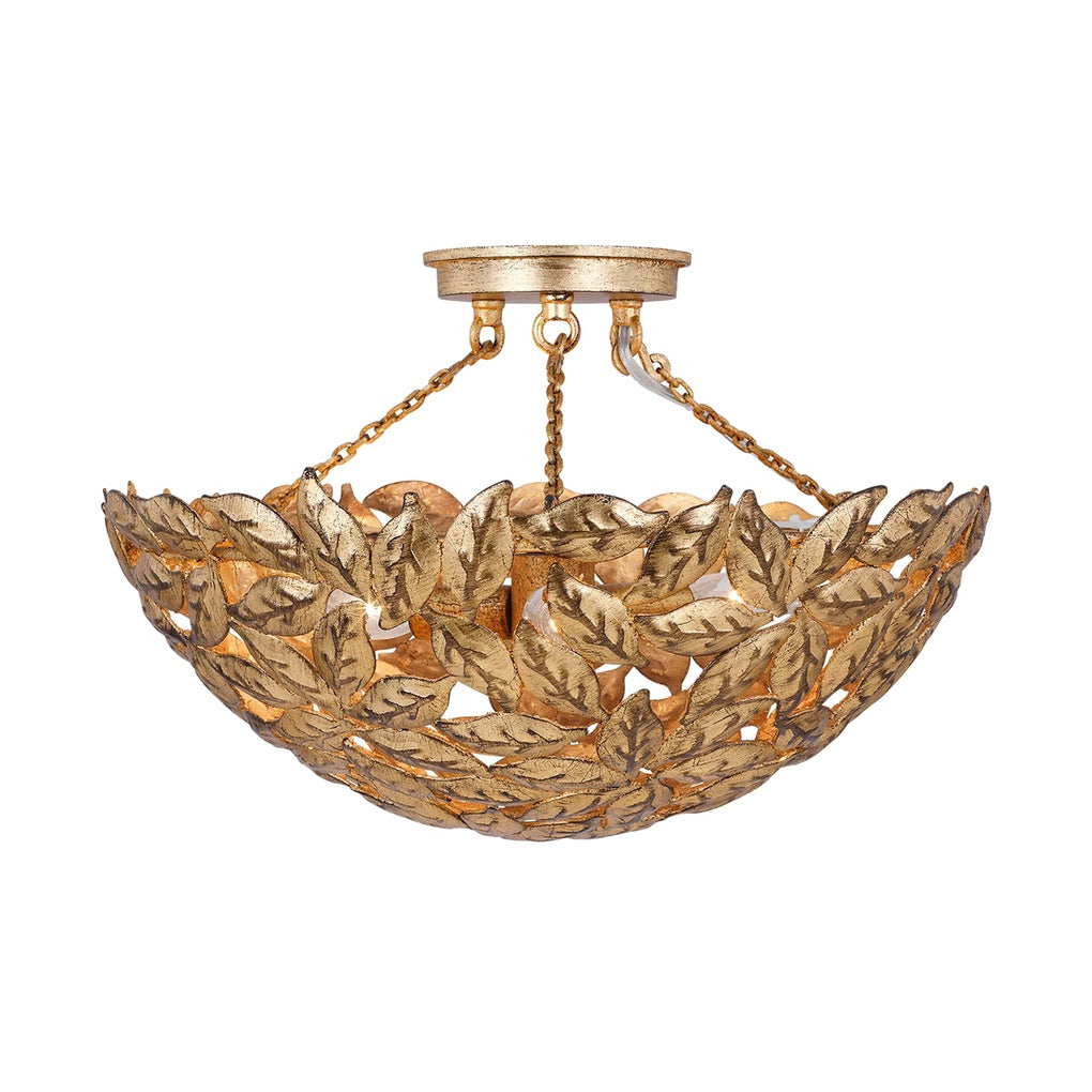 Kelan Semi Flush Mount LIGHTING - flush mount Visual Comfort - Studio Antique Gild