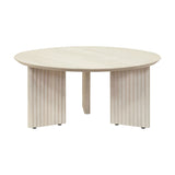 Agnes Coffee Table FURNITURE - coffee table Surya White