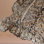 Aja Block Print Ruffle Pillow Cover 1 - PILLOWS - block print - neutral Rug & Weave Pillows