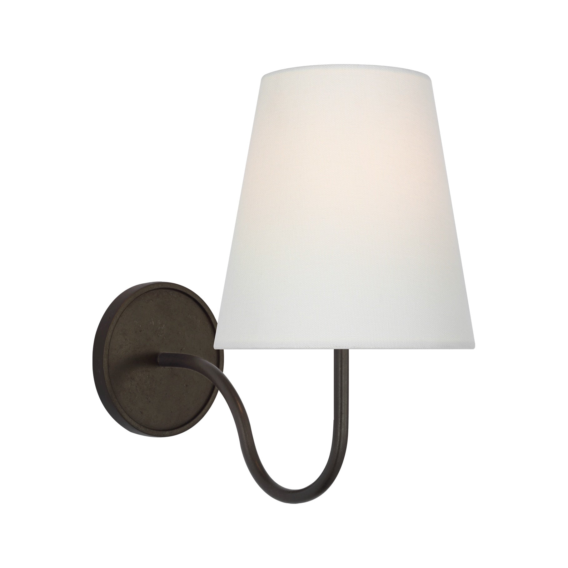 Lyndsie Small Sconce, Aged Iron 4" x 6" x 6.5" Linen