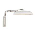 Cyrus Medium Articulating Wall Light Visual Comfort Polished Nickel and White