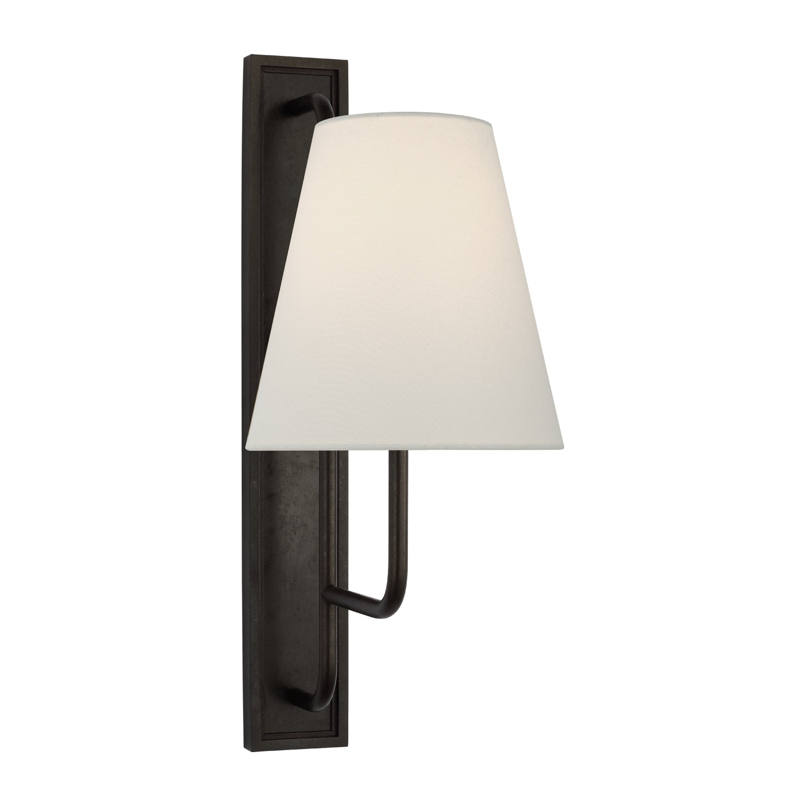 Rui Tall Sconce, Aged Iron 4.5" x 8" x 8.5" Linen