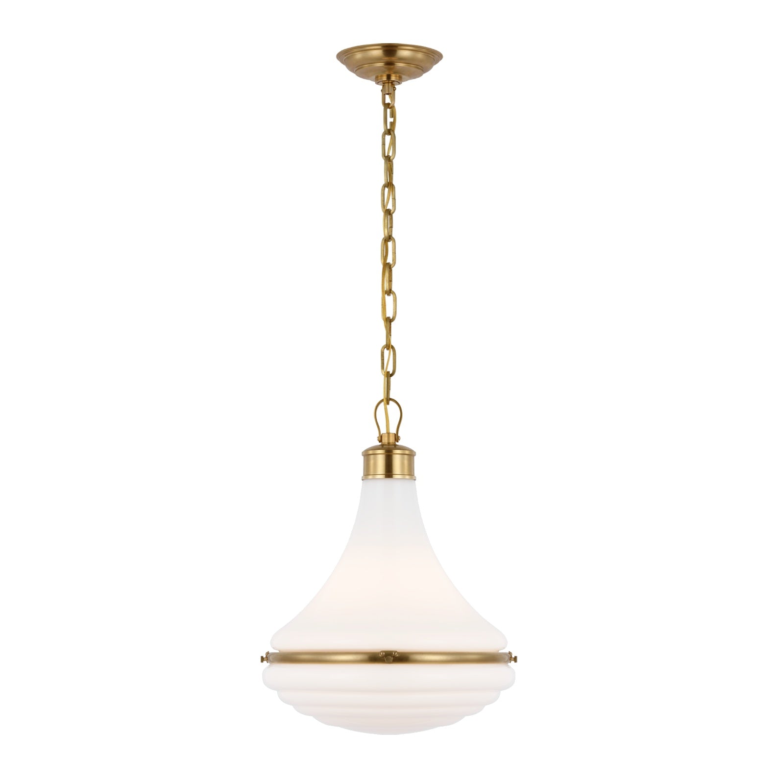 Wesley 15" Pendant LIGHTING - pendant Visual Comfort Hand-Rubbed Antique Brass