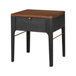 Anello End Table FURNITURE - end table Surya BlackMetallic - Brass
