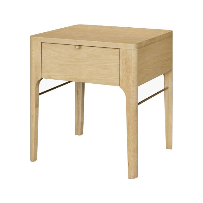 Anello End Table FURNITURE - end table Surya ClearMetallic - Brass