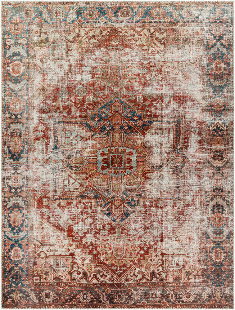 Aria Brick / Midnight Washable Rug RUGS - synthetic Surya