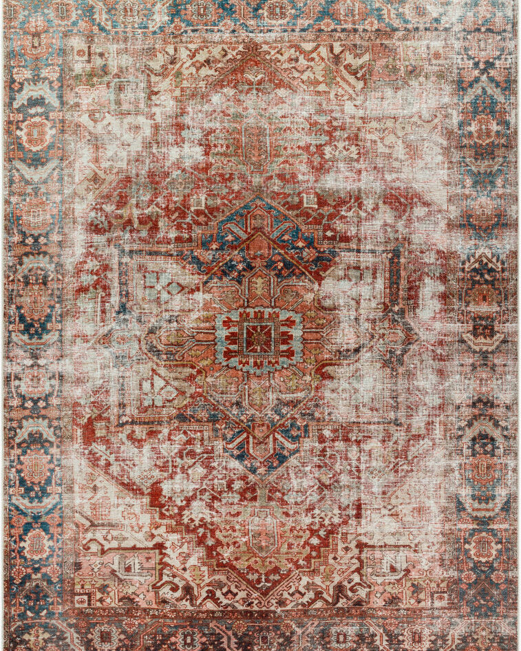 Aria Brick / Midnight Washable Rug RUGS - synthetic Surya