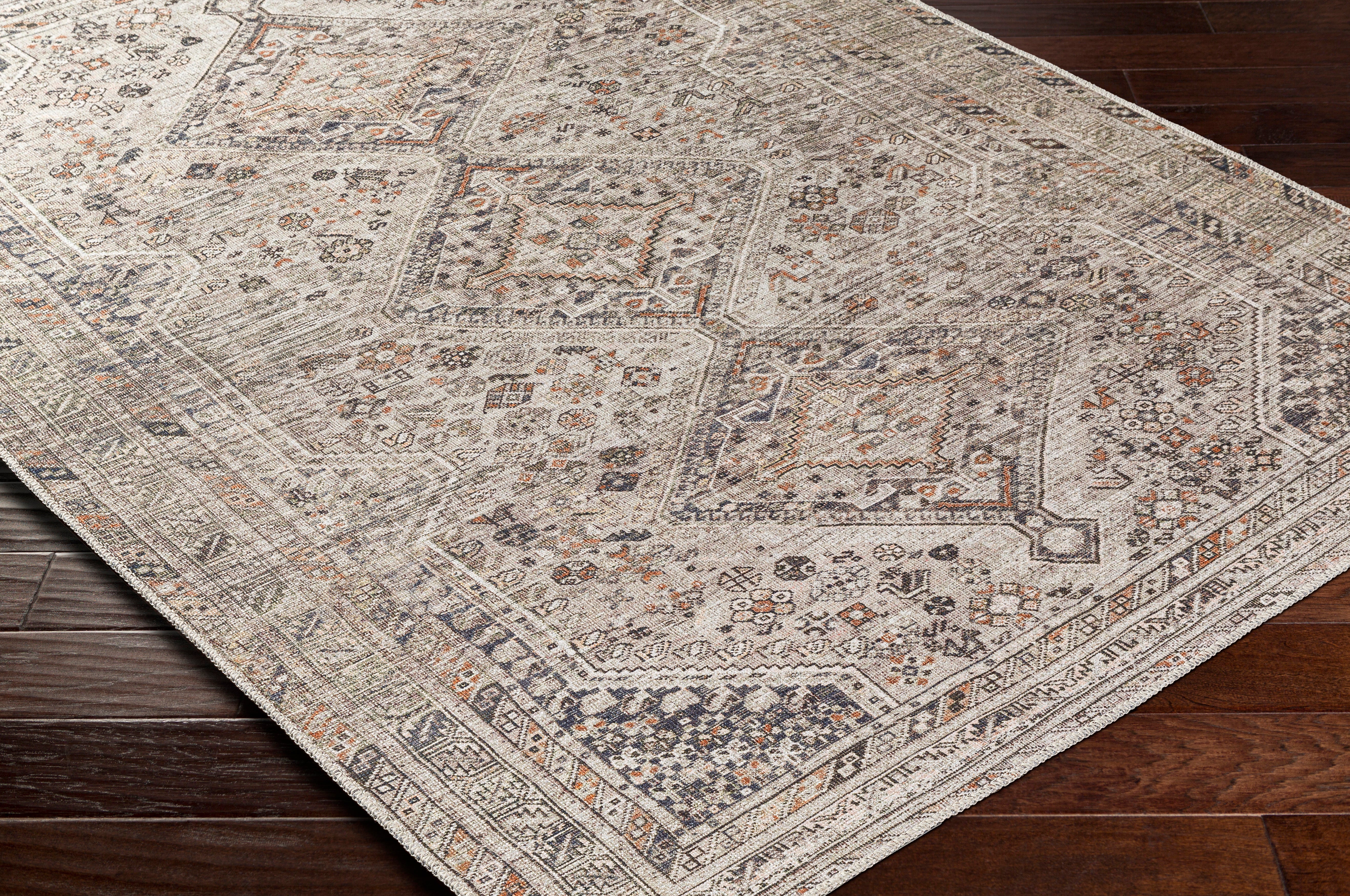 Aria Sage / Gold Washable Rug RUGS - synthetic Surya