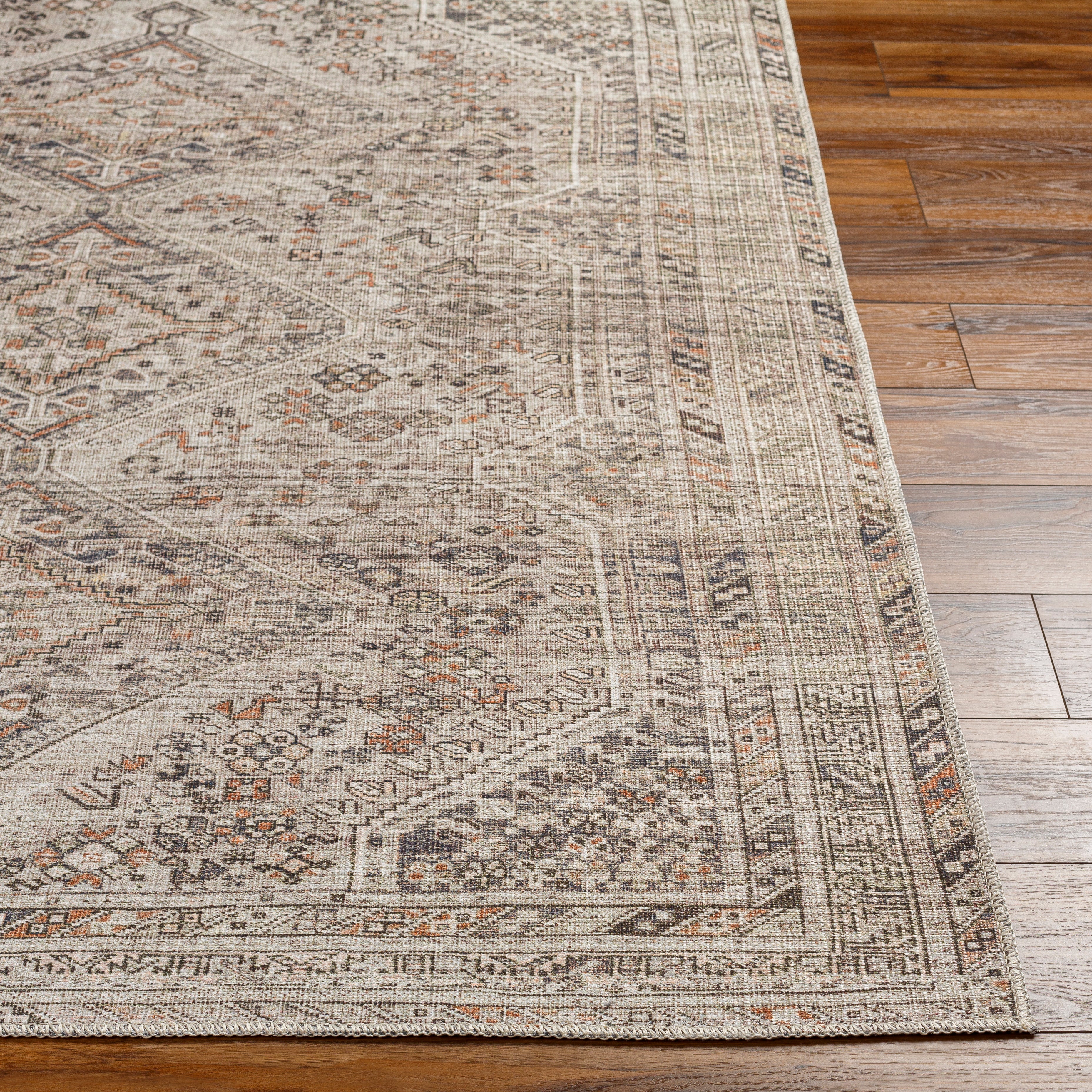 Aria Sage / Gold Washable Rug RUGS - synthetic Surya