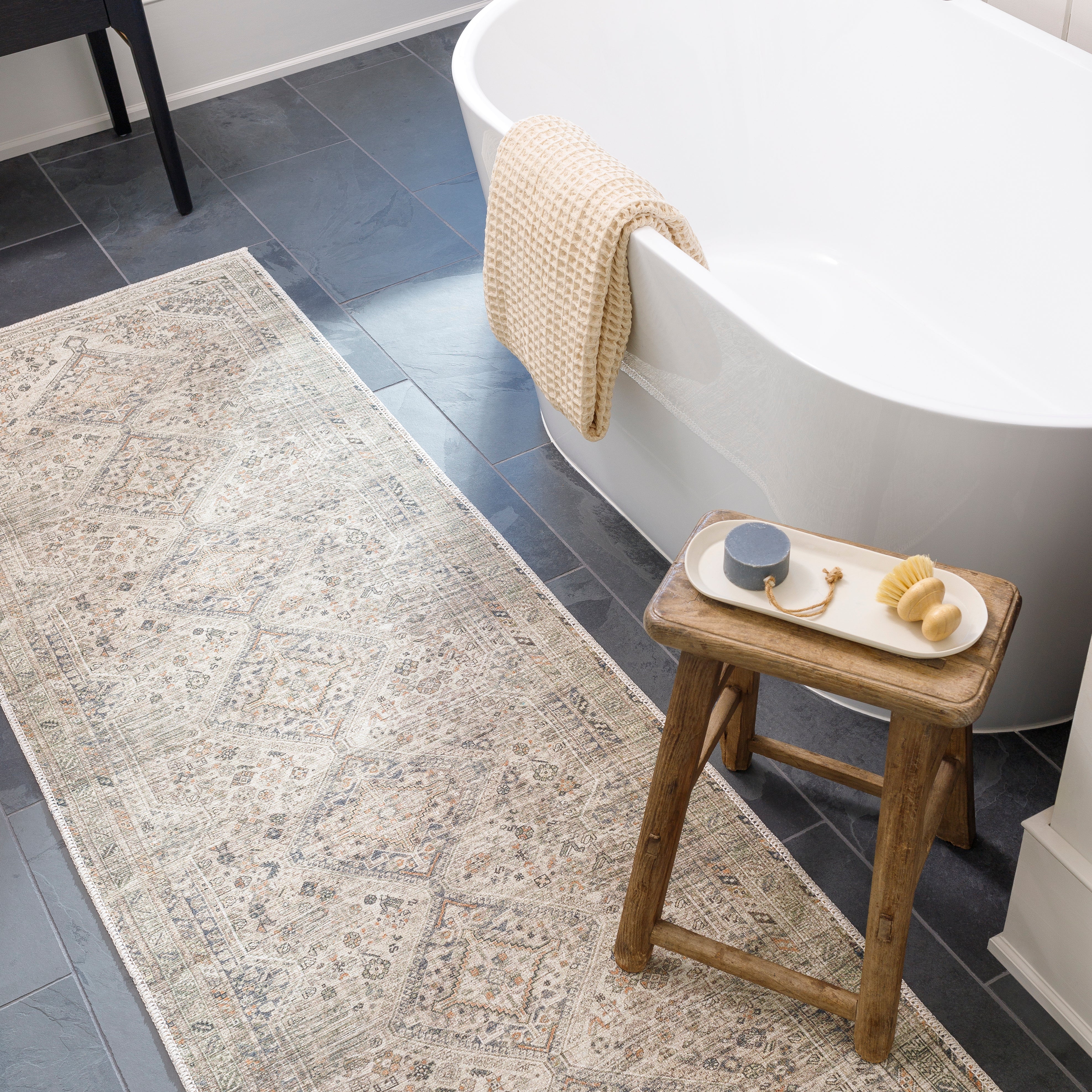 Aria Sage / Gold Washable Rug RUGS - synthetic Surya