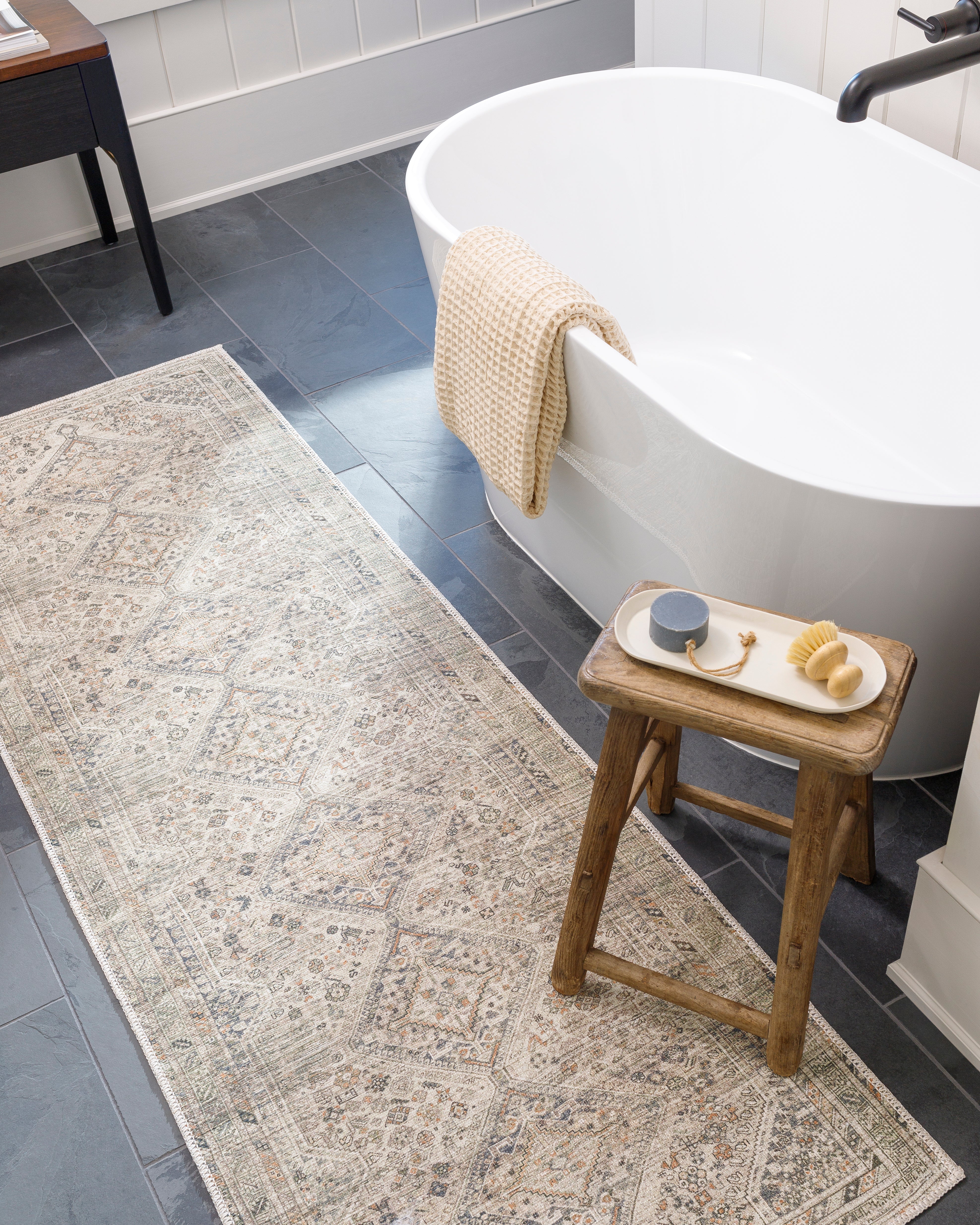 Aria Sage / Gold Washable Rug RUGS - synthetic Surya