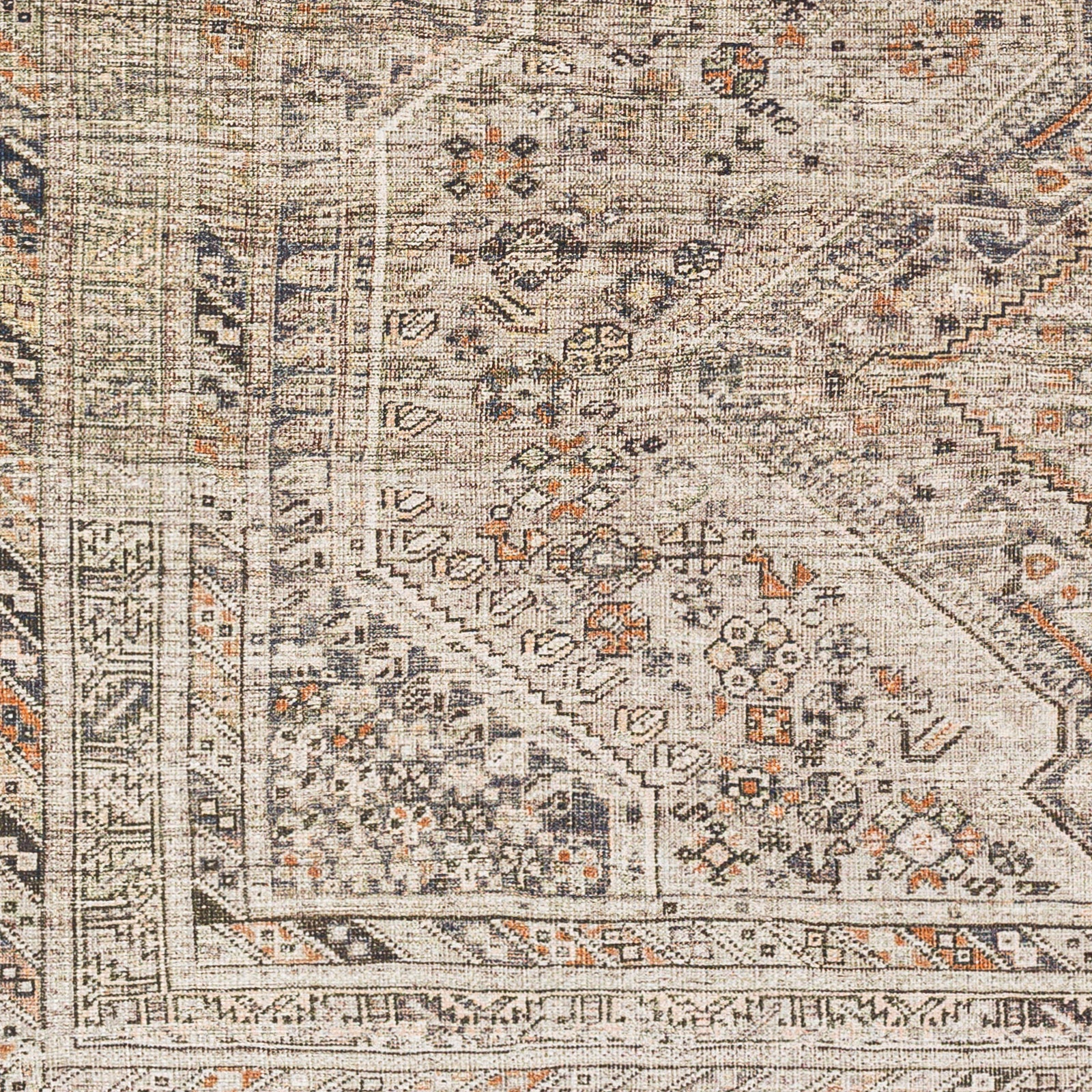 Aria Sage / Gold Washable Rug RUGS - synthetic Surya