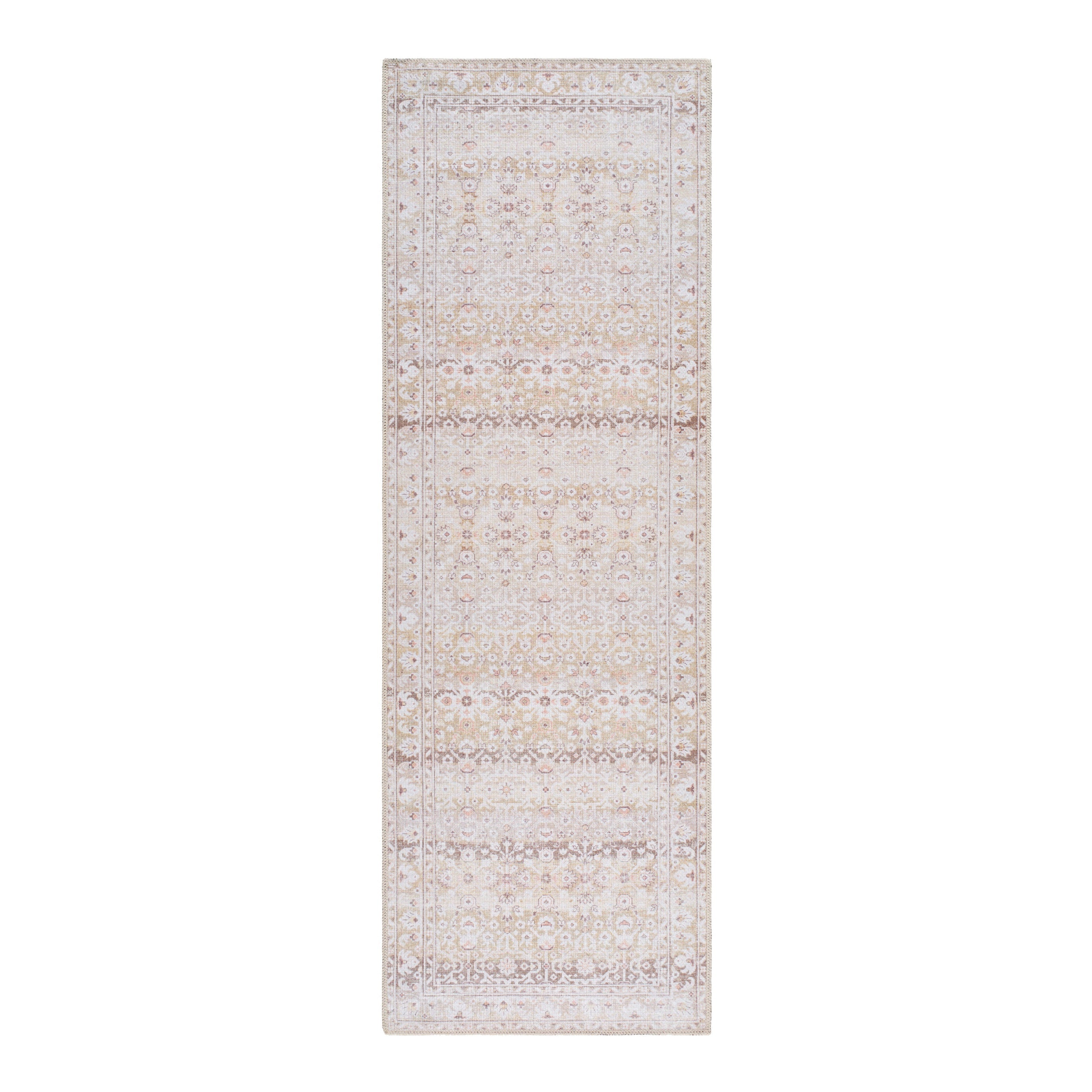 Aria Camel / Rust Washable Rug RUGS - synthetic Surya