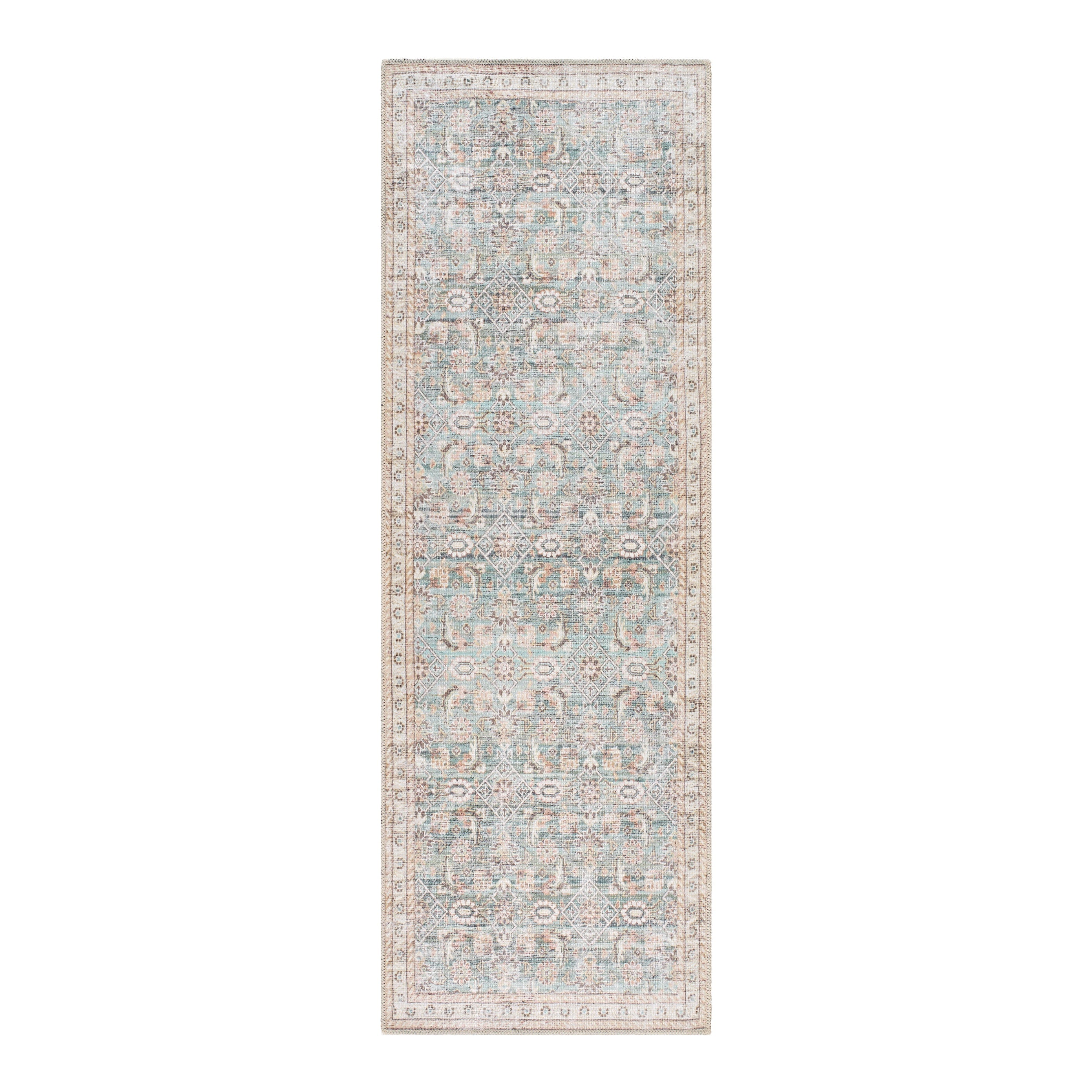 Aria Jade / Natural Washable Rug RUGS - synthetic Surya