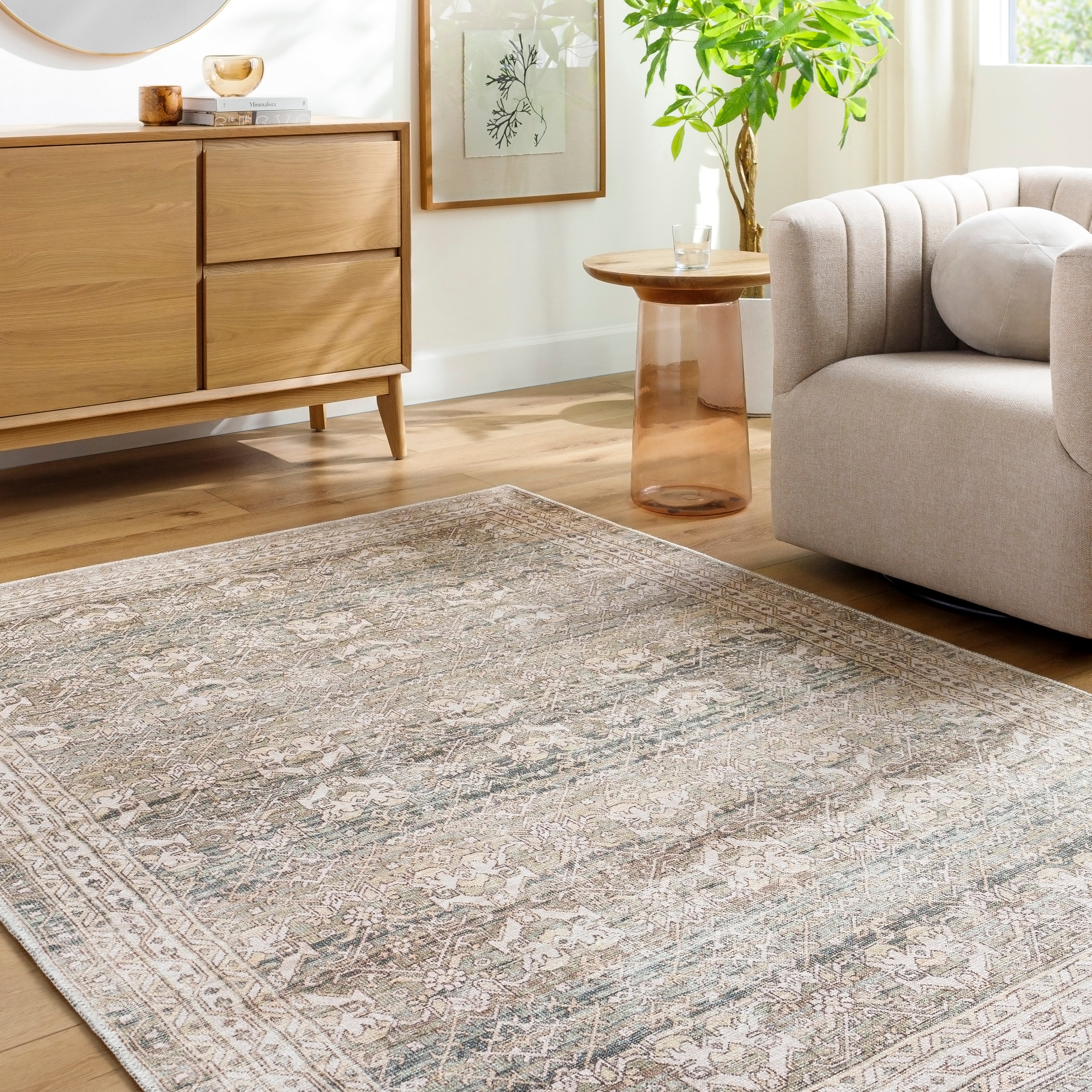Aria Lagoon / Multi Washable Rug RUGS - synthetic Surya