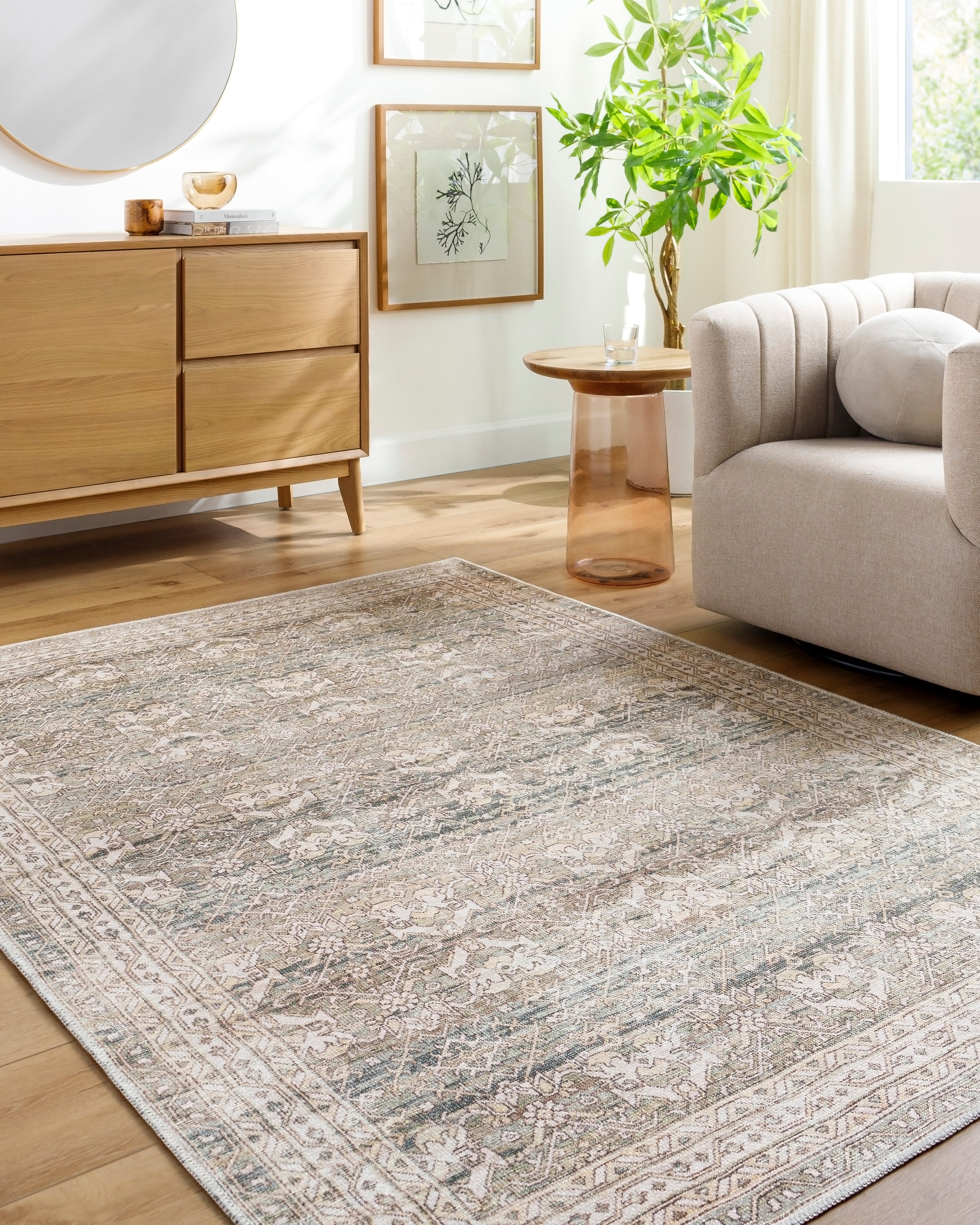 Aria Lagoon / Multi Washable Rug RUGS - synthetic Surya