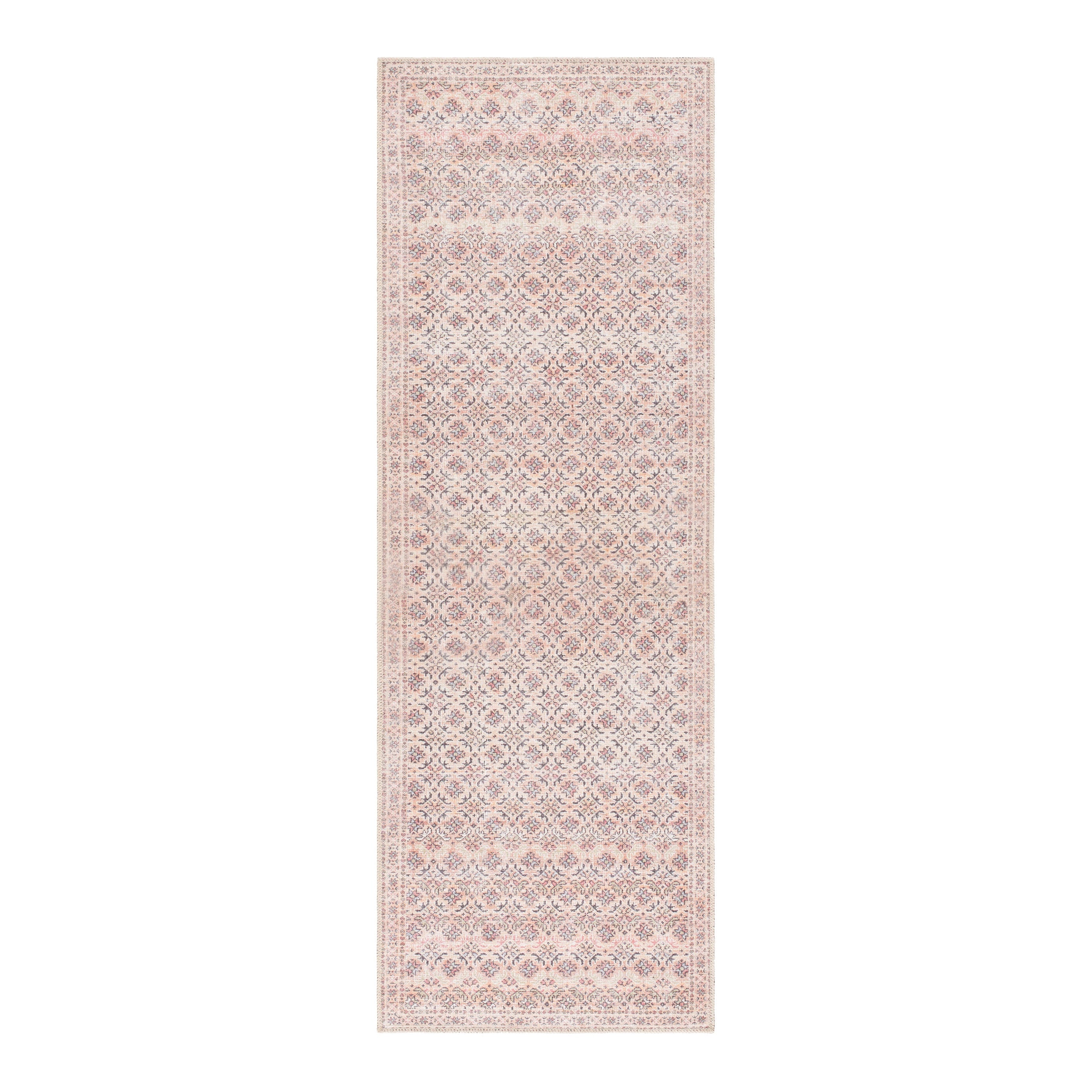 Aria Blush / Mocha Washable Rug RUGS - synthetic Surya