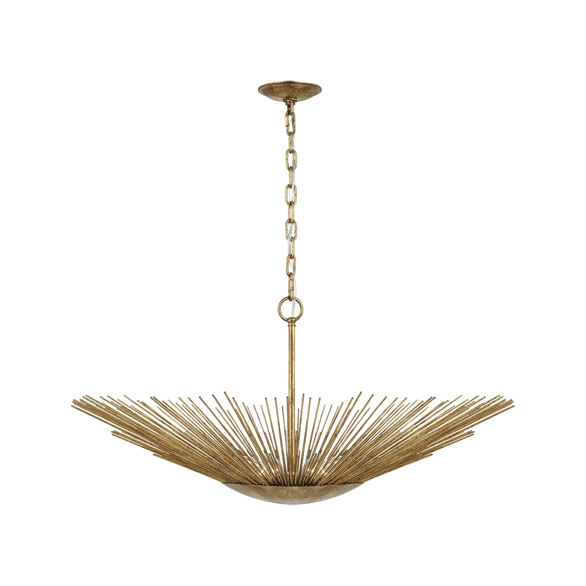 Helios Wide Pendant LIGHTING - pendant Visual Comfort Antique Gild