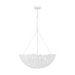 Kelan Large Pendant LIGHTING - chandelier Visual Comfort Textured White