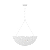 Kelan Large Pendant LIGHTING - chandelier Visual Comfort Textured White
