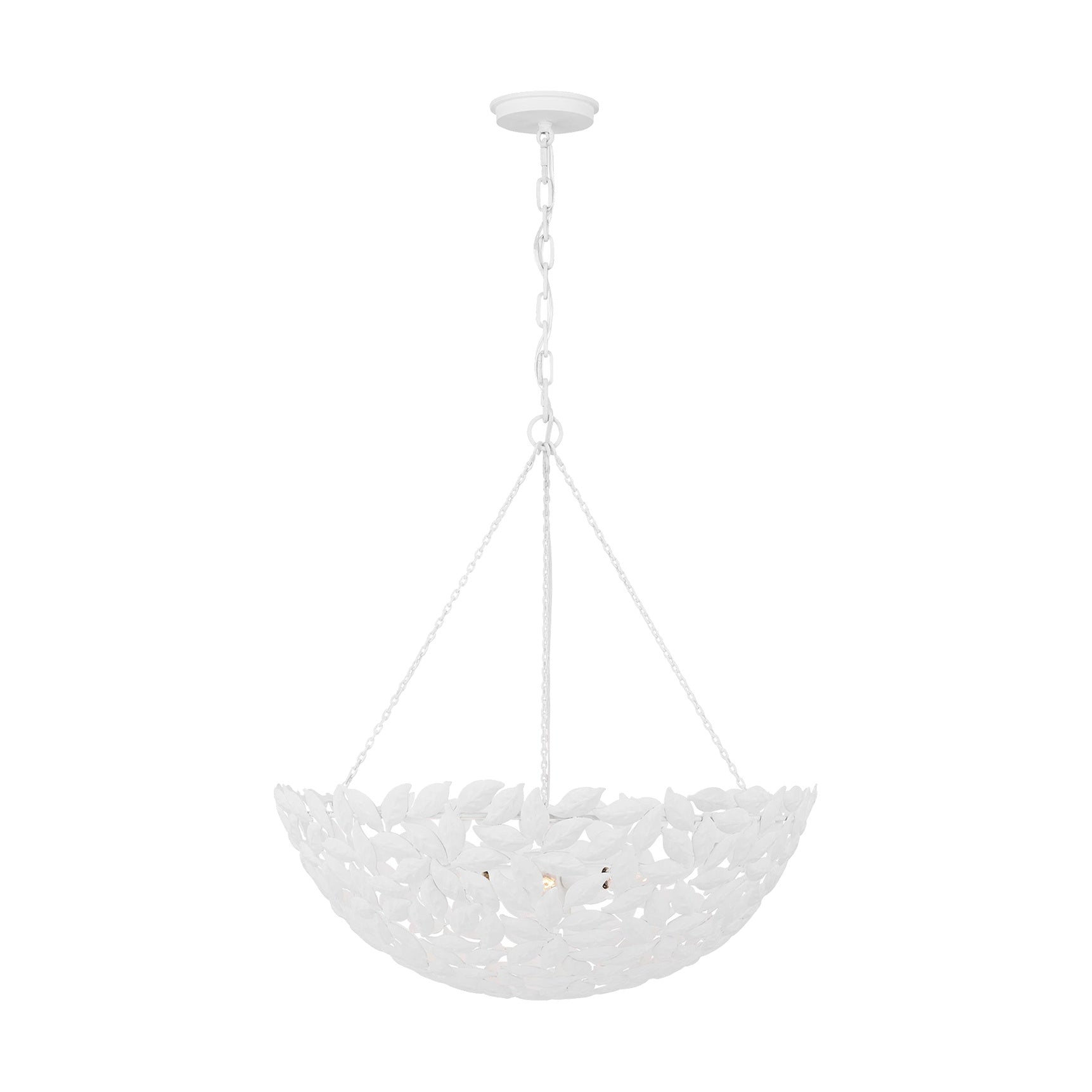 Kelan Large Pendant LIGHTING - chandelier Visual Comfort Textured White