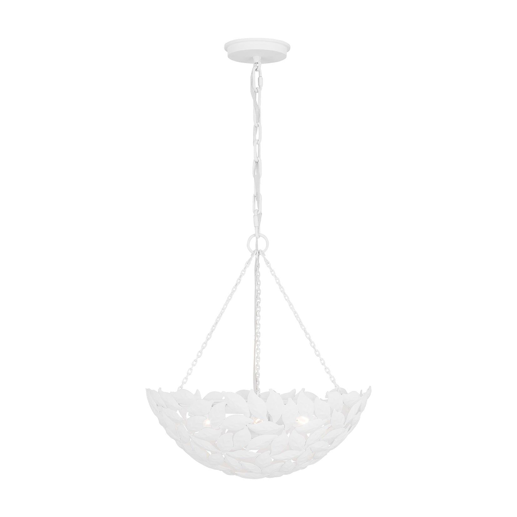 Kelan Small Pendant LIGHTING - chandelier Visual Comfort Textured White